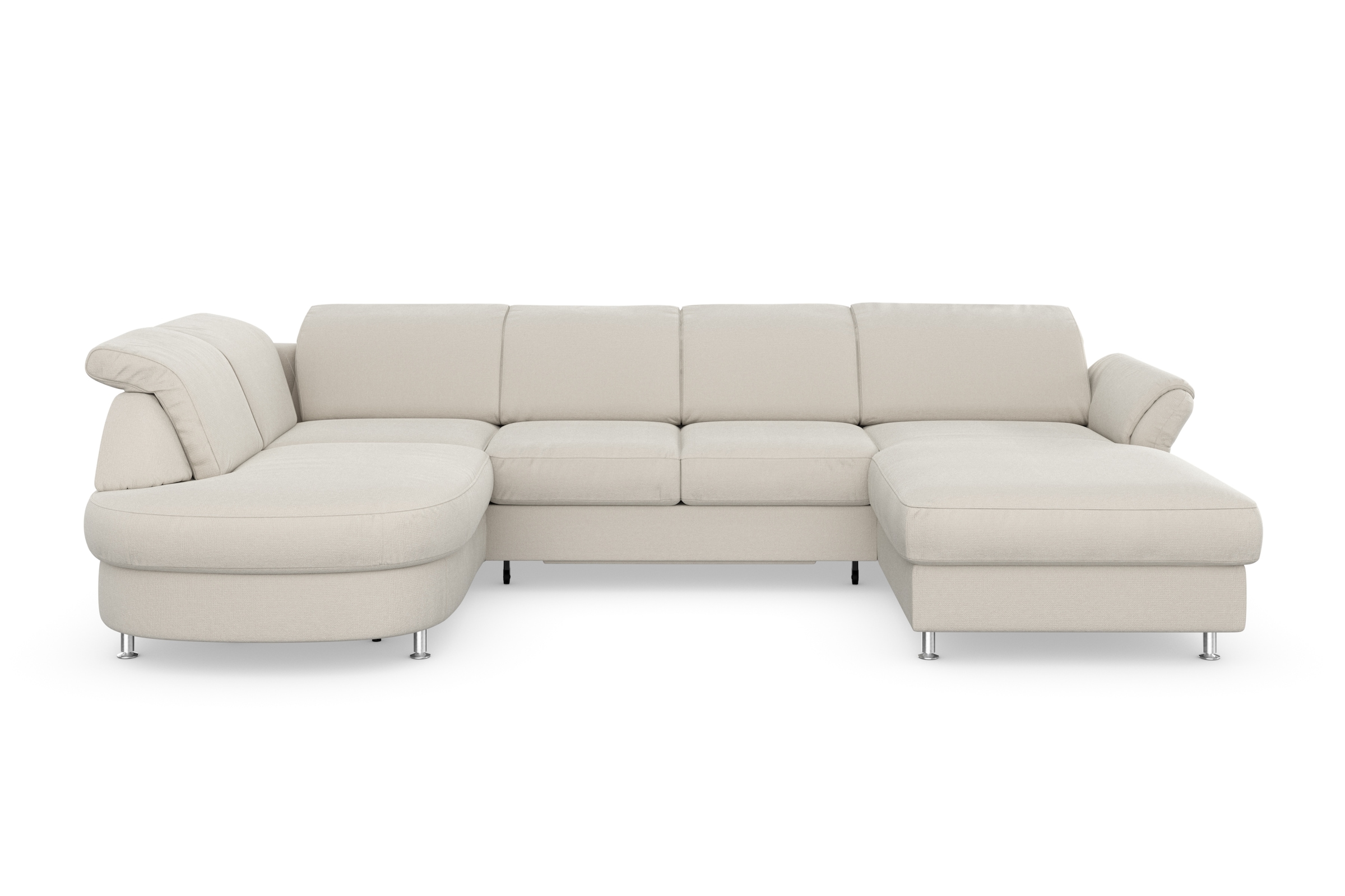 sit&more Wohnlandschaft »Apulia U-Form«, wahlweise Bettfunktion, Bettkasten und Kopf- und Armteilverstellung