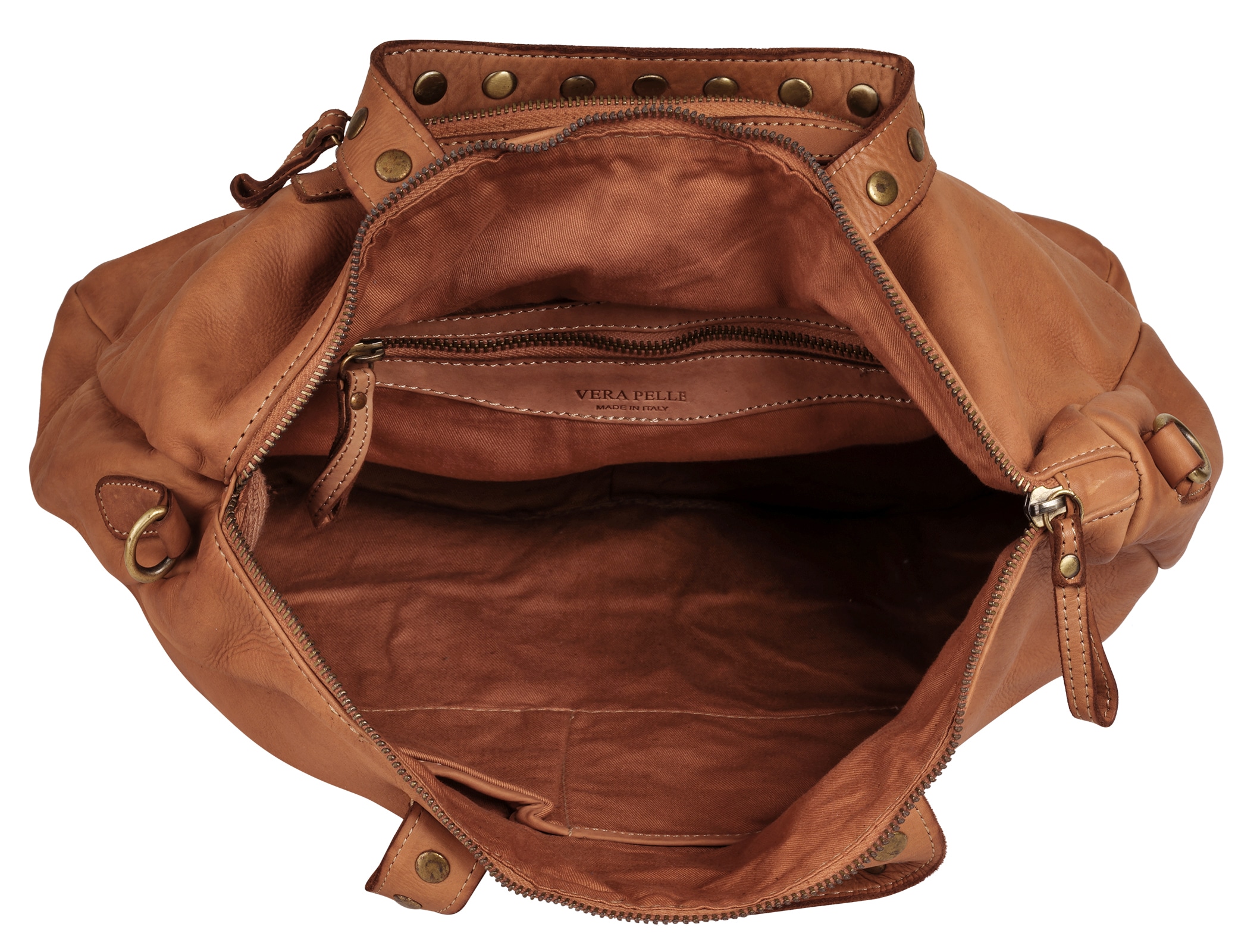 Samantha Look Umhängetasche echt Leder, Made in Italy