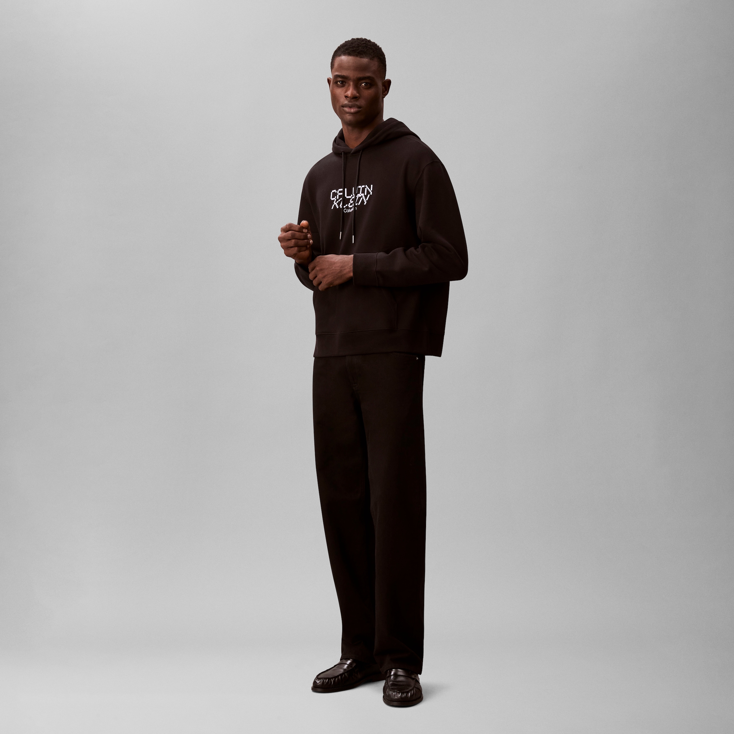Calvin Klein Jeans Kapuzensweatshirt , Regular Fit, Kängurutasche, Logo-Schriftzug

