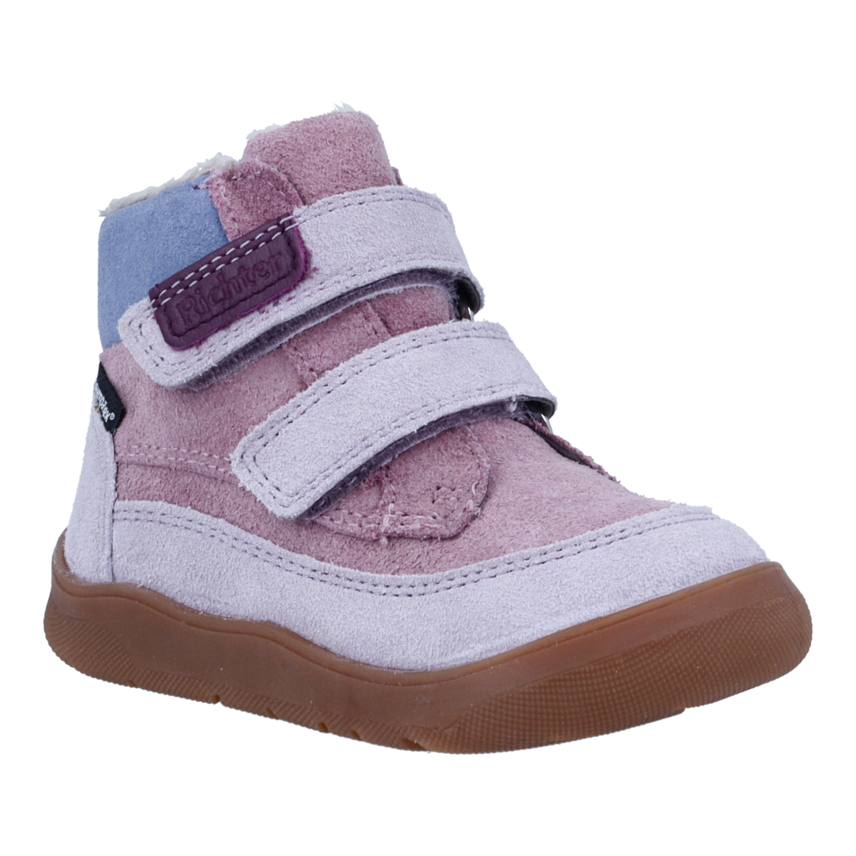 Richter Barfußschuh »Samy Winter«  Klettschuh mit Kontrastbesätzen, Größenschablone zum Download