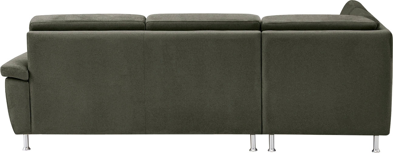 CALIZZA INTERIORS Ecksofa »Onyx L-Form«, Ottomane links oder rechts, wahlweise mit Bettfunktion, Breite 257 cm