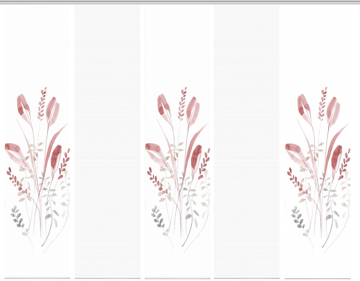 Vision S Schiebegardine »AYENE 5er SET« Paneelwagen 5 Stk. tlg. Schiebevorhang Digidruck 5er Set AYENE