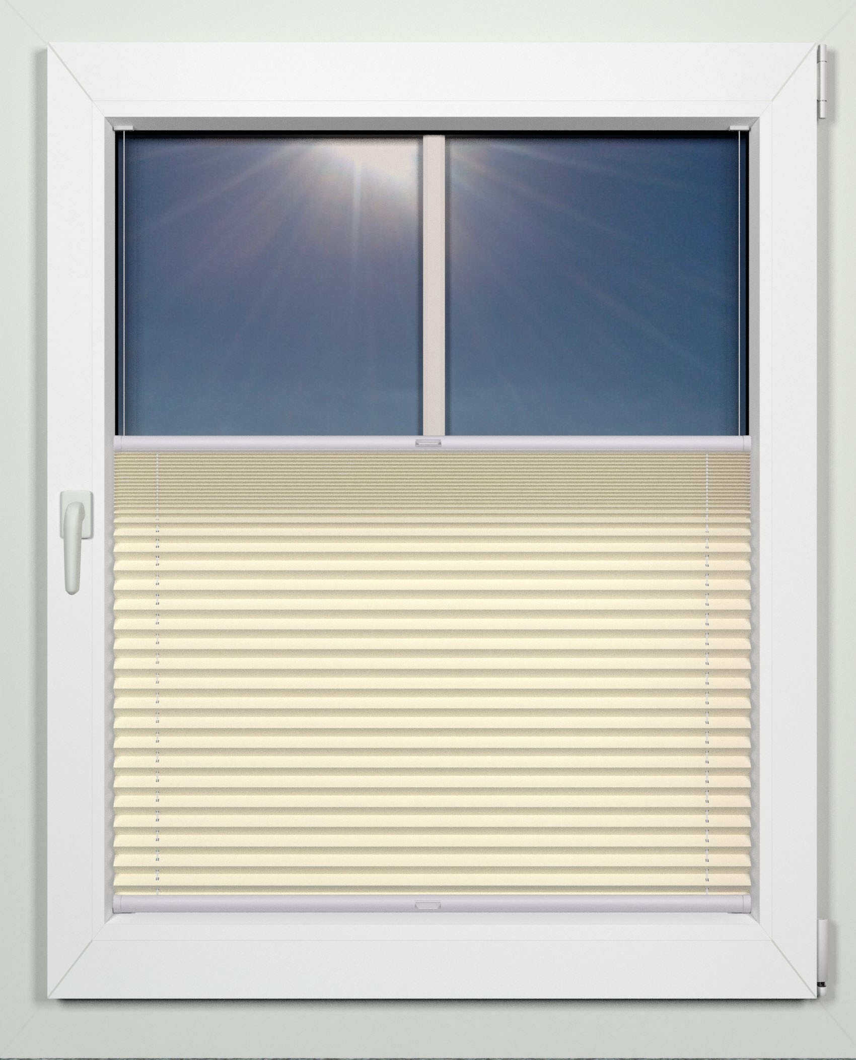 indeko Plissee »simple« Lichtschutz mit Bohren verspannt nach Maß