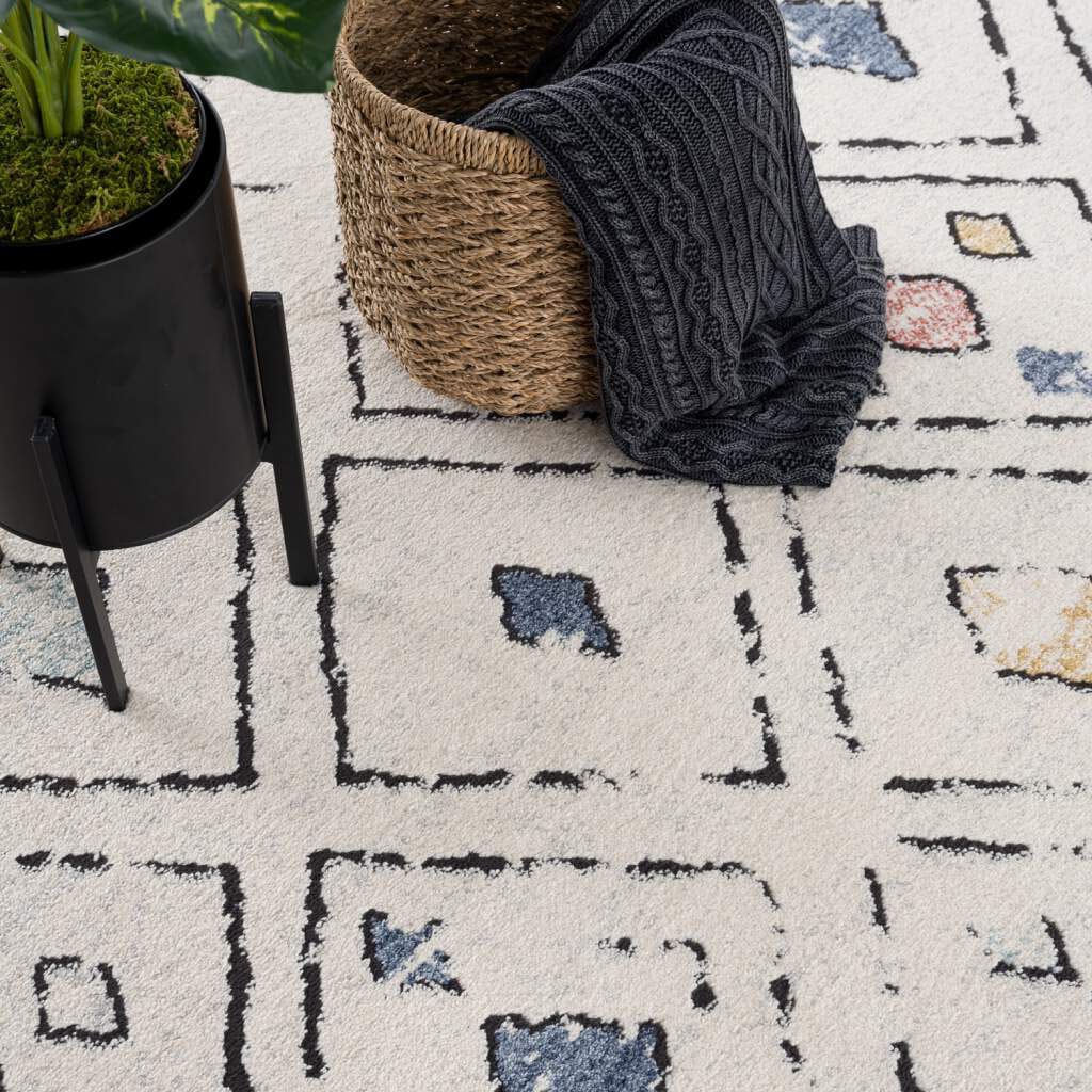 Carpet City Teppich »Mista rechteckig, 2574«, Weich Kurzflor, Boho-Optik, Multicolor