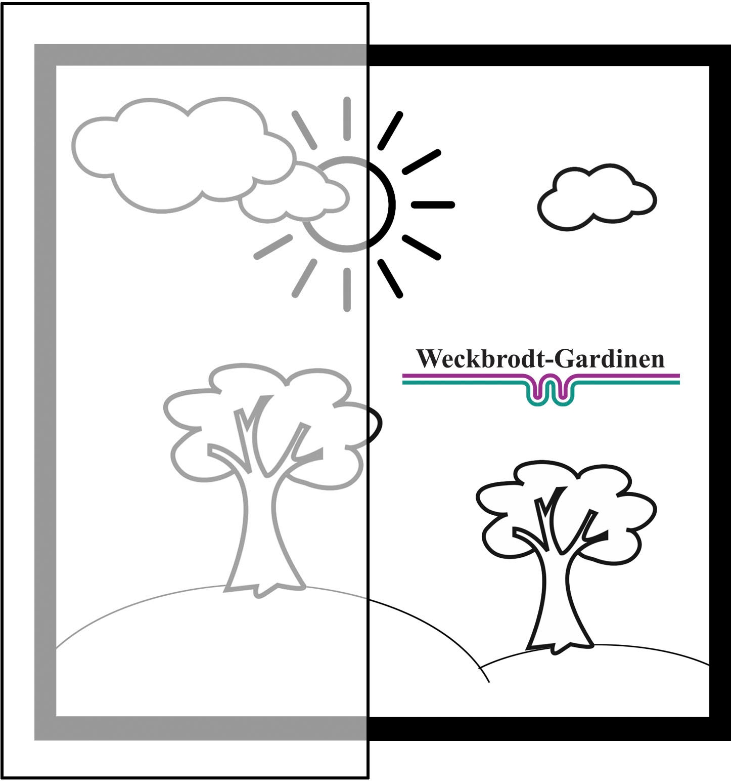 Weckbrodt Gardine »Heidelberg«, (1 St.), echte Stickerei, Voile, transparent, C-Bogen, 1 Bordüre, Kante, Store