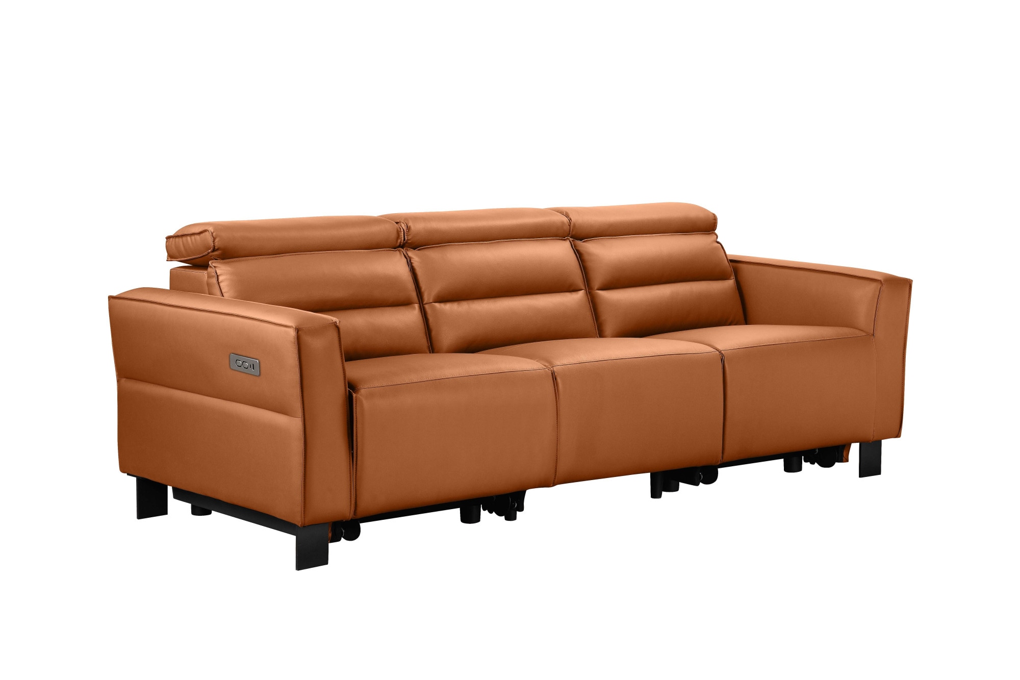 Places of Style 3-Sitzer »Carpari, 224cm, manuelle od. elektrische Relaxfunktion in 2 Sitzen«, mit USB-A/C, Kopfteilverstellung, Echtleder, Kunstleder, Webstoff