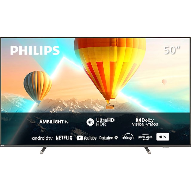 Jahre Ambilight 3 XXL Garantie UNIVERSAL Ultra cm/50 LED-Fernseher HD, (3-seitig), ➥ Android | TV-Smart-TV, Zoll, 4K HDR10+ »50PUS8107/12«, Philips 126