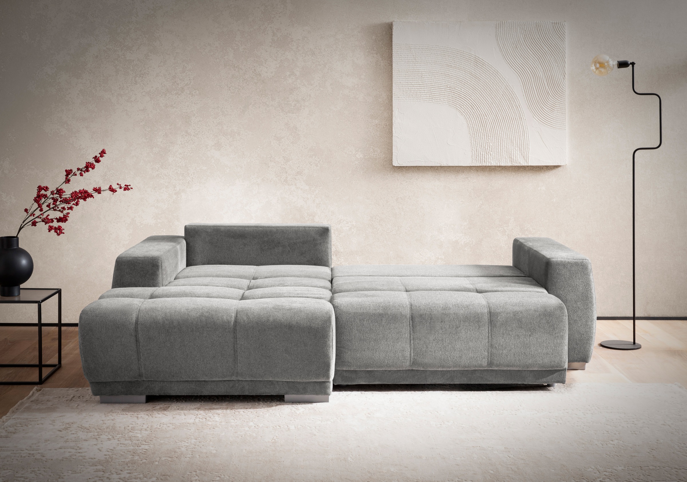 INOSIGN Ecksofa »Bolero L-Form«, wahlweise mit Bettfunktion & Bettkasten