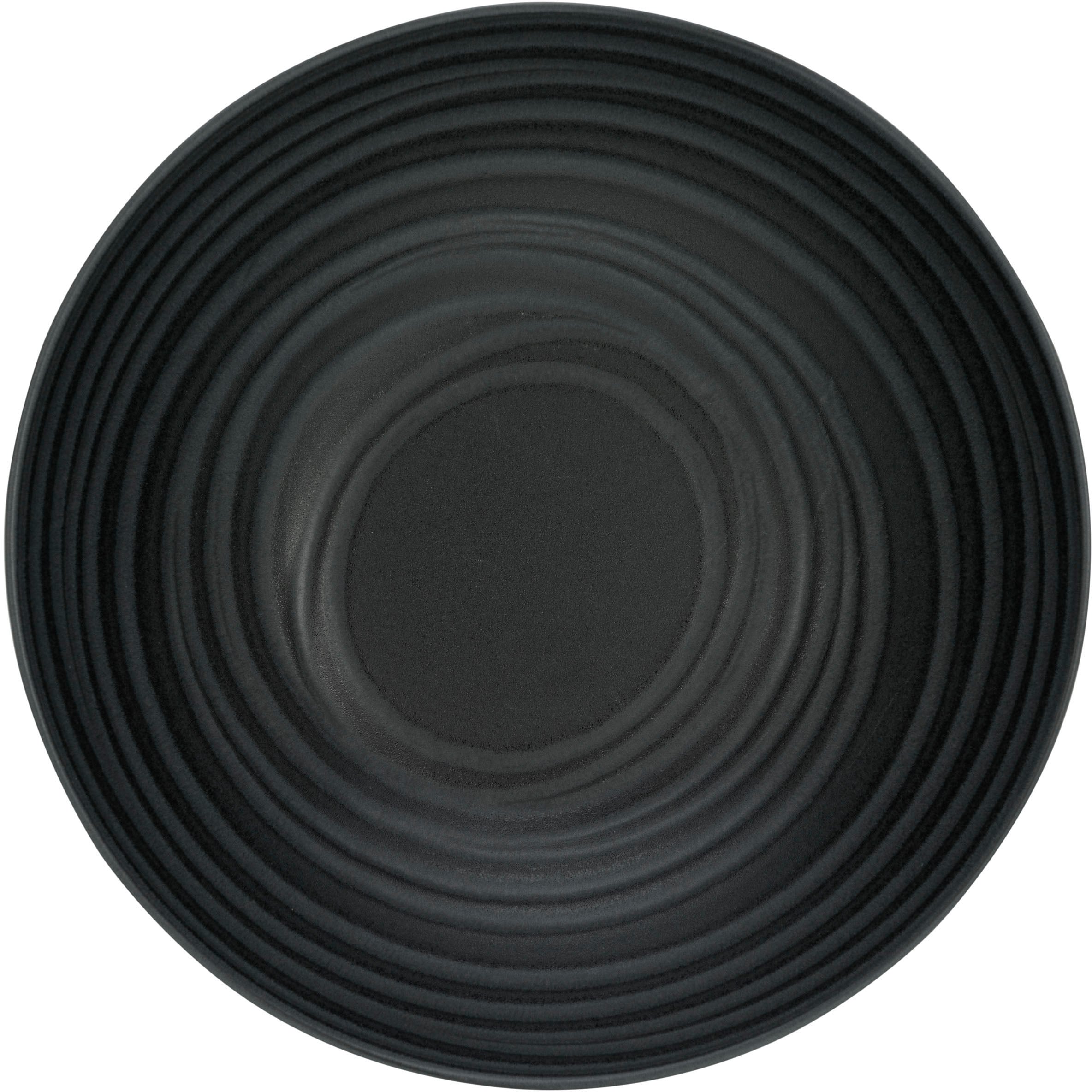 CreaTable Schale »Lava Stone«, 2 tlg., aus Steinzeug, Salatschüssel, Servierschale, Ø 24 cm, schwarz, Made in Europe