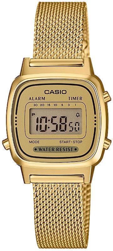 CASIO VINTAGE Chronograph, Quarzuhr, Armbanduhr, Damenuhr, Digitaluhr, Datum, Edelstahlarmband