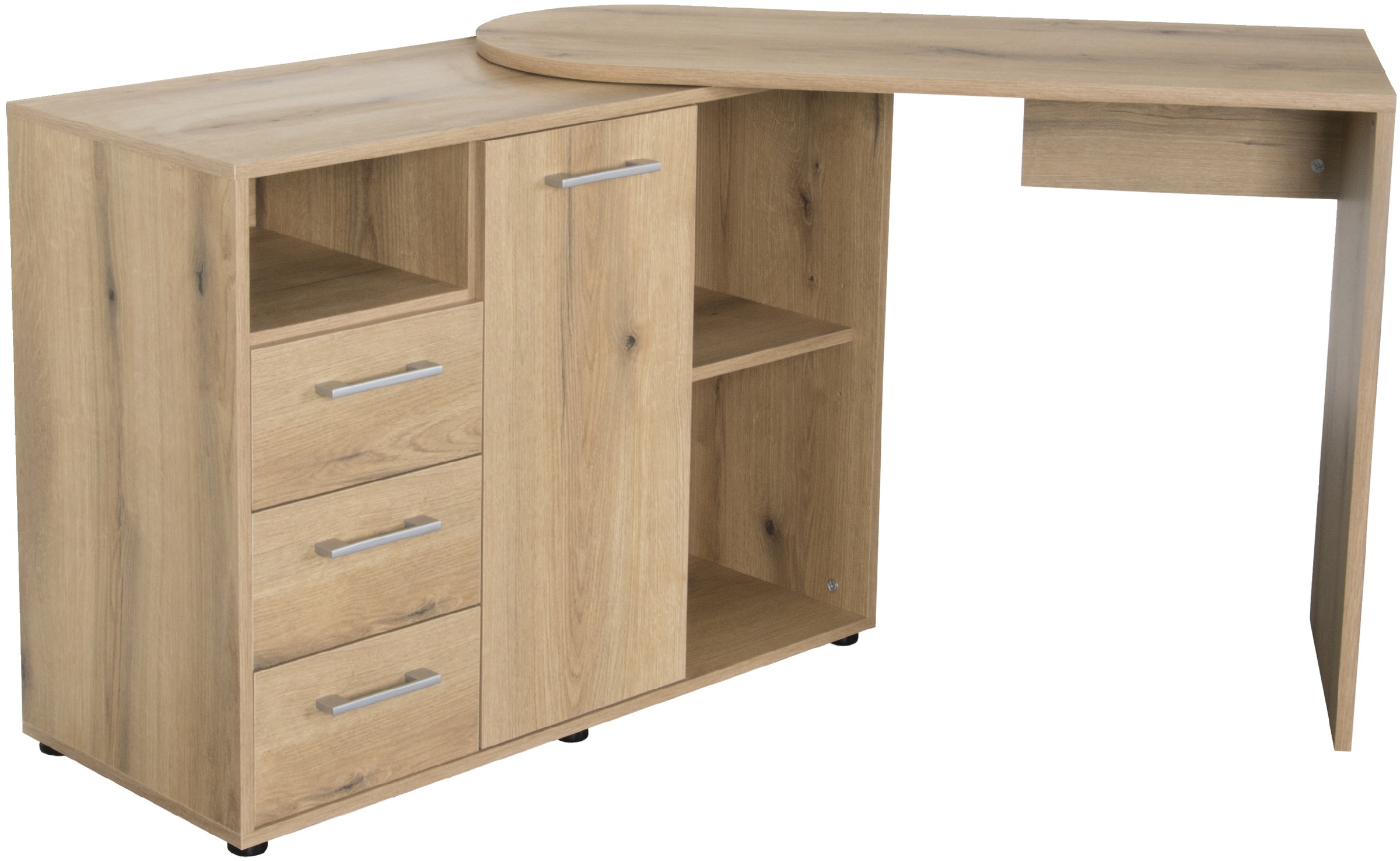 VOGL Möbelfabrik Schreibtisch »1246 mit schwenkbarer Tischplatte«, platzsparend, Breite 98-149 cm, Made in Germany