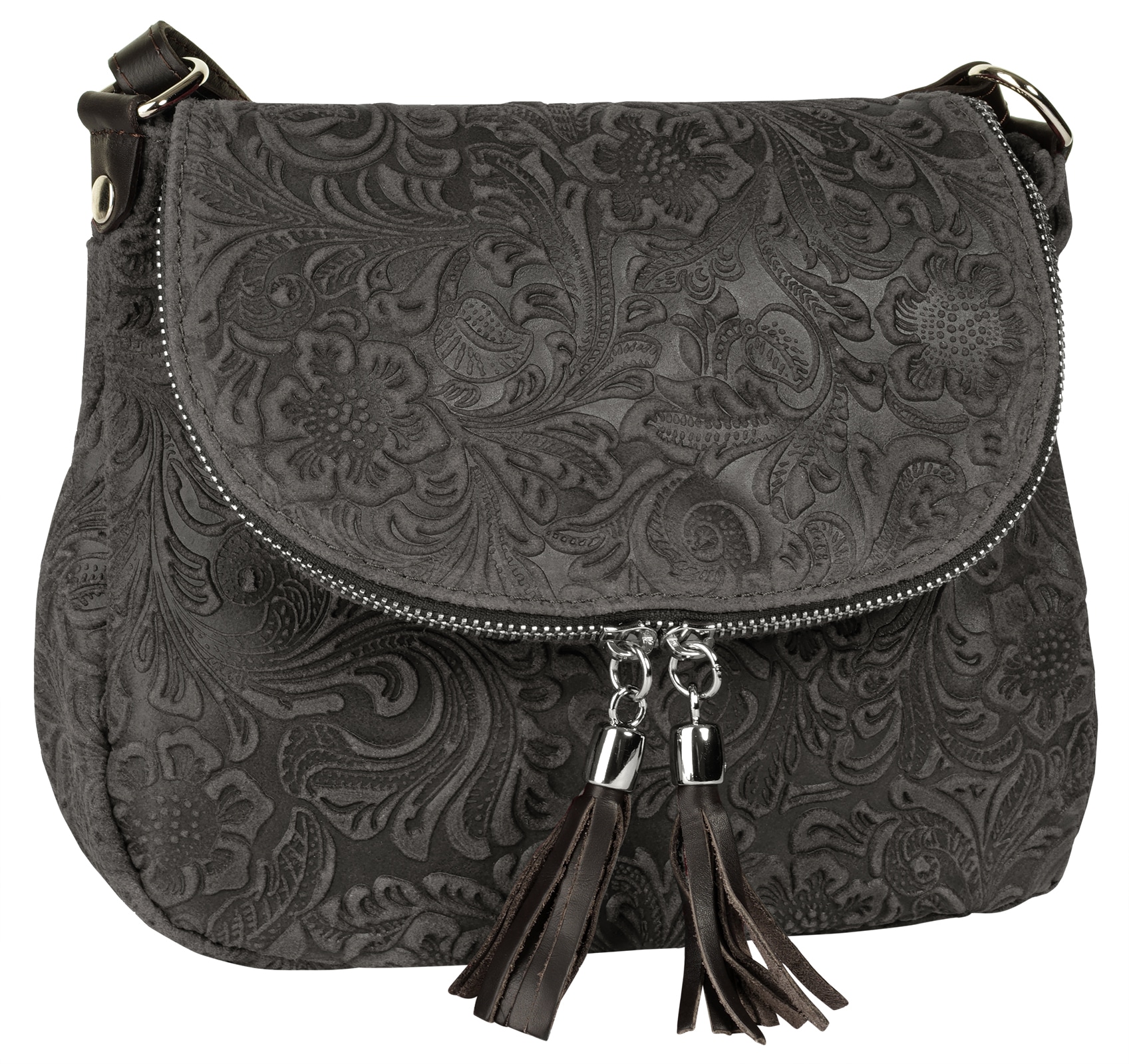 Samantha Look Umhängetasche echt Leder, Made in Italy