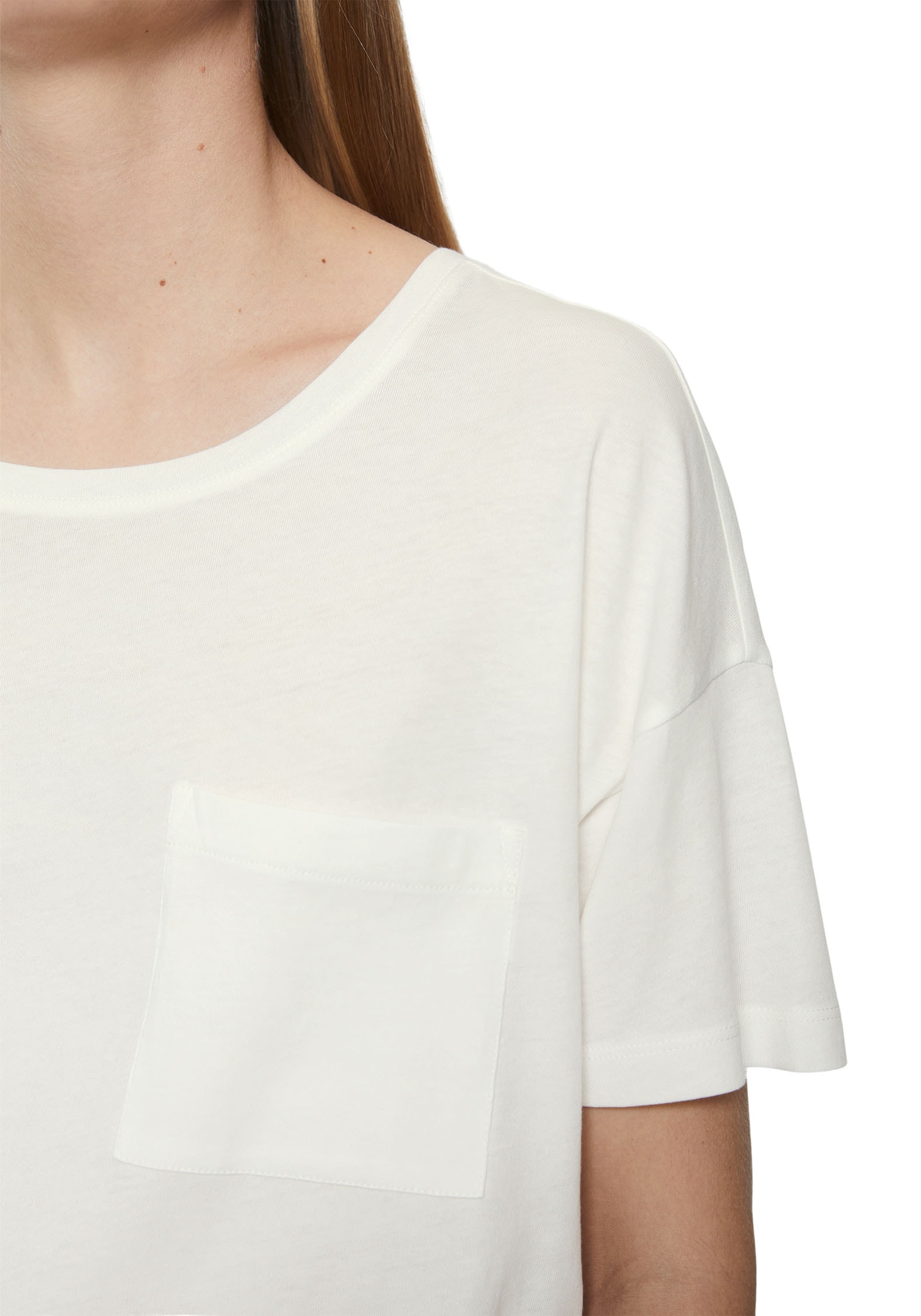 Marc O'Polo DENIM T-Shirt, schlichtes Design, Brusttasche