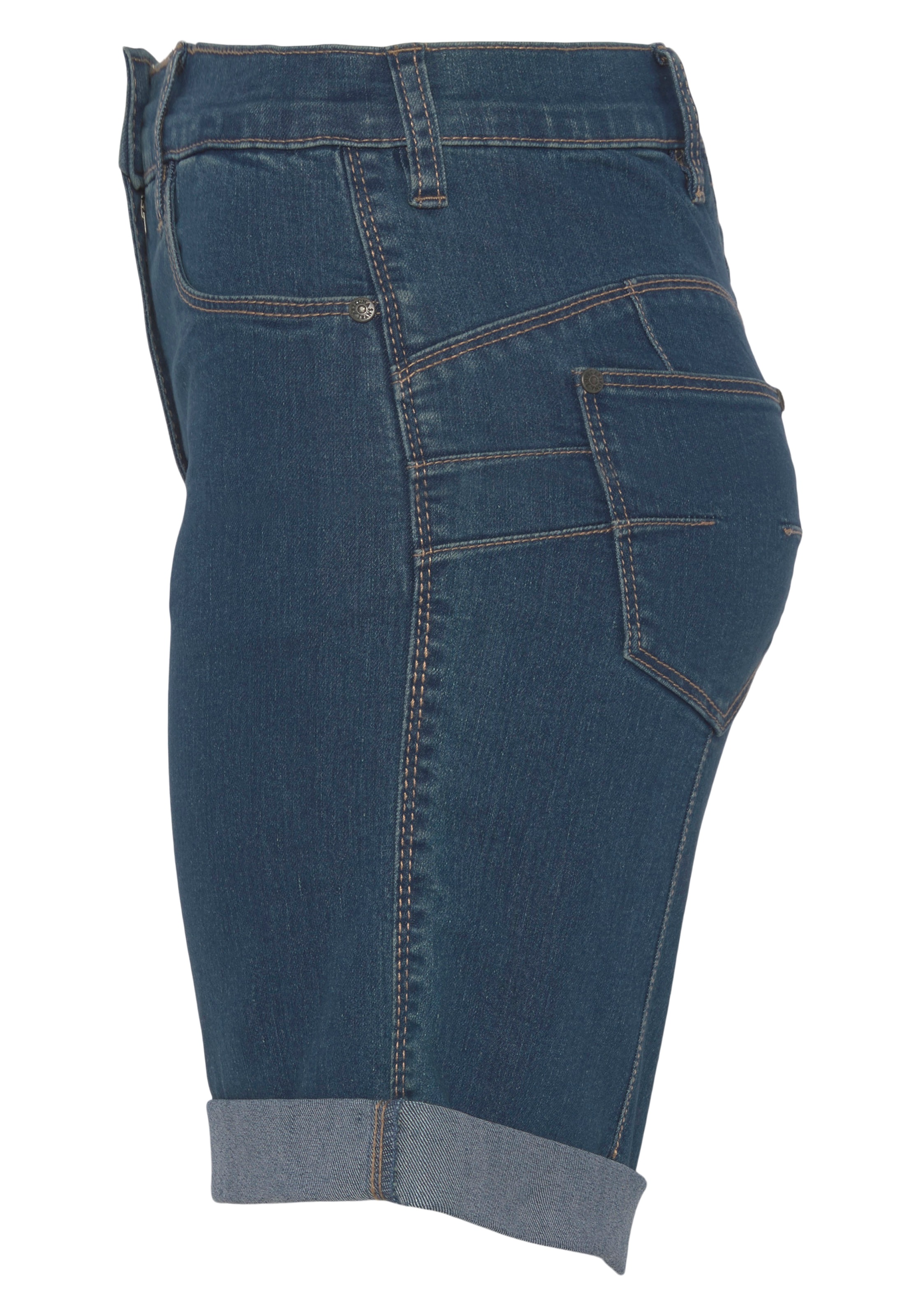 Arizona Jeansbermudas, weite Passform, kurze Beinform, hohe Leibhöhe