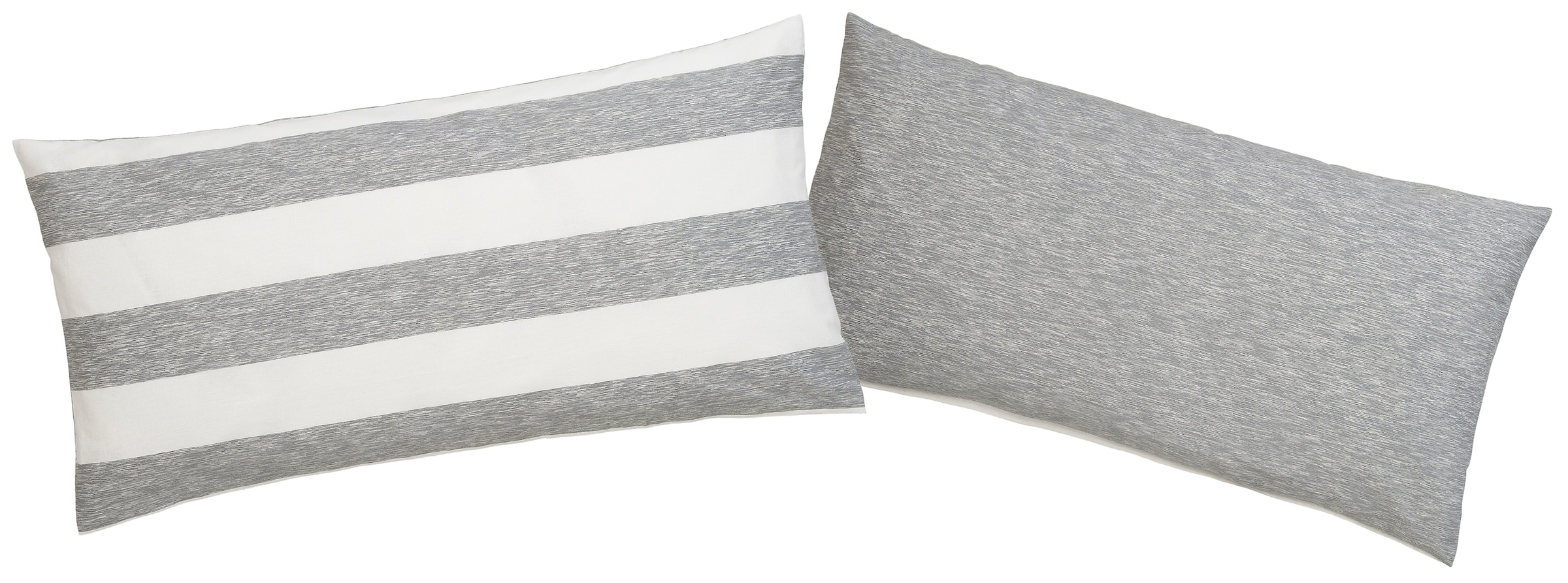 OTTO products Kissenhülle »Big Stripe«, (2 St.), Streifen-Design in Melange-Optik