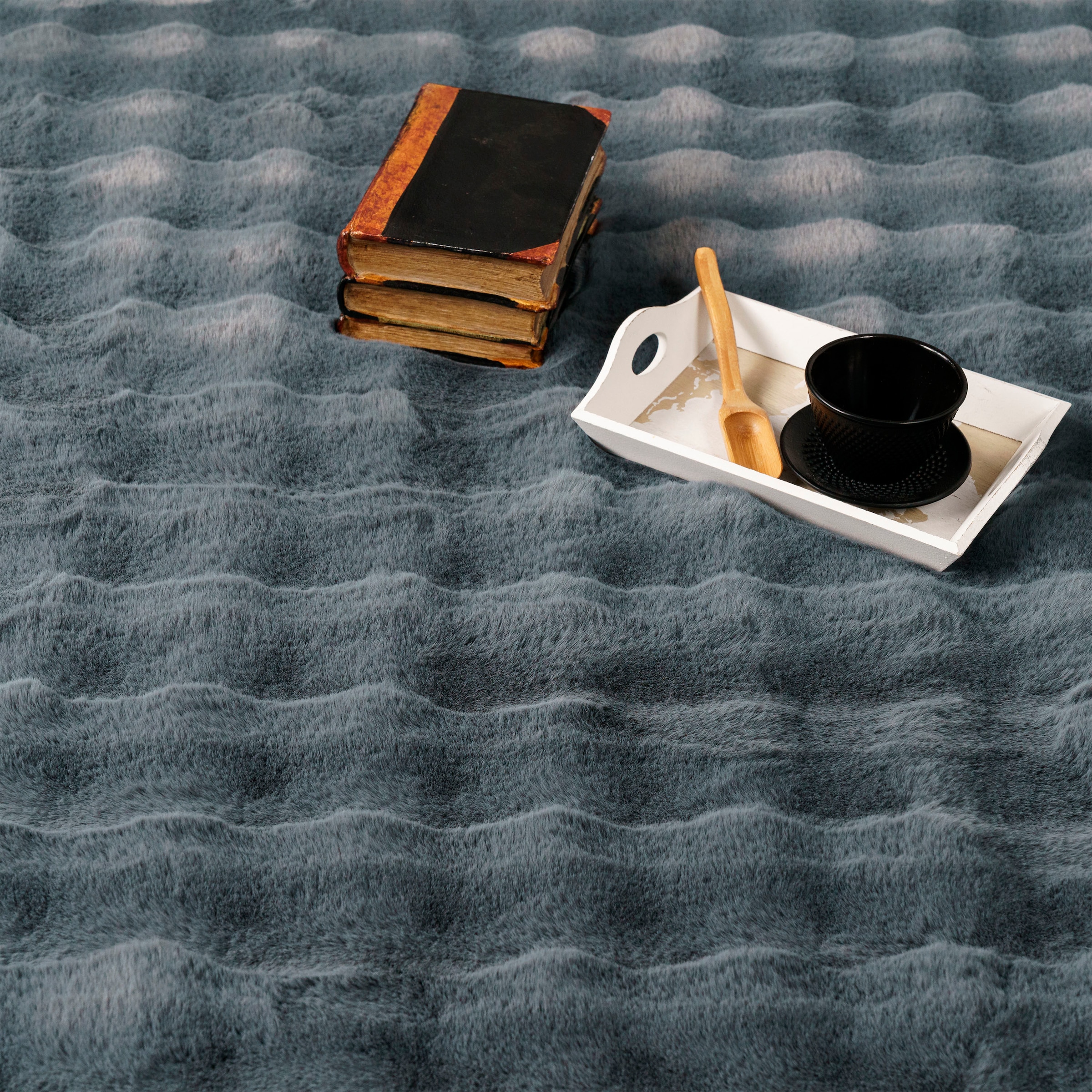 Paco Home Hochflor-Teppich »Arnheim 741«, rechteckig, 34 mm Höhe, Uni Farben, modernes Design, besonders weich, Hoch-Tief Effekt