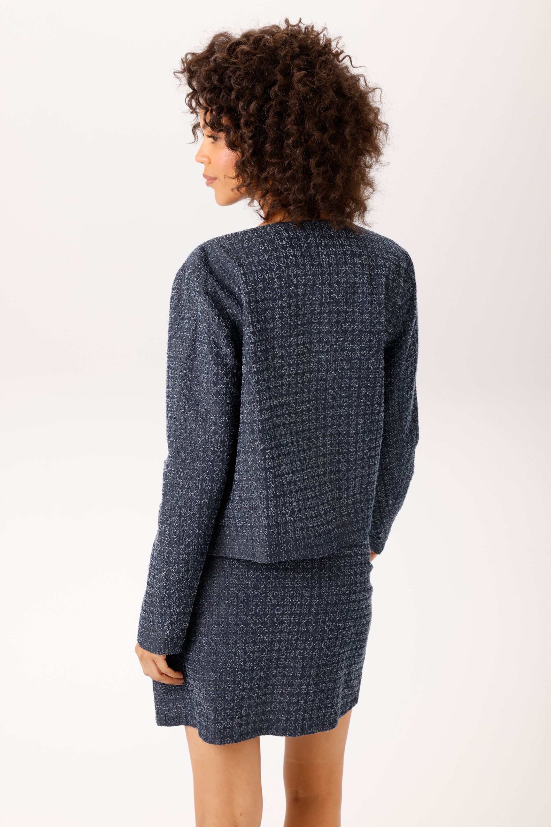 Aniston CASUAL Kurzblazer aus strukturiertem Denim-Jacquard - NEUE KOLLEKTION