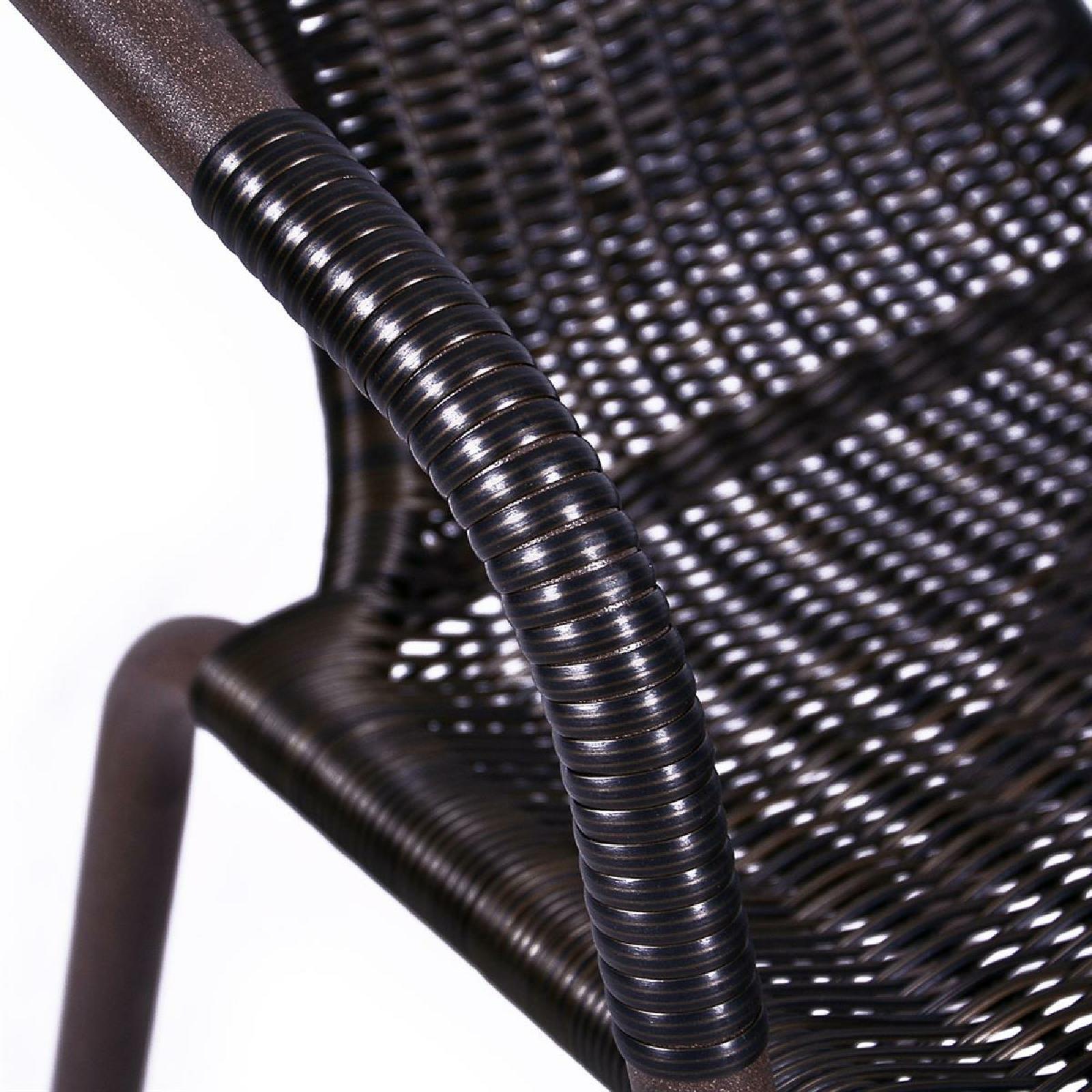 VCM Garten-Essgruppe »3-tlg. Bistroset Balkon Stuhl Tisch Set Braun«