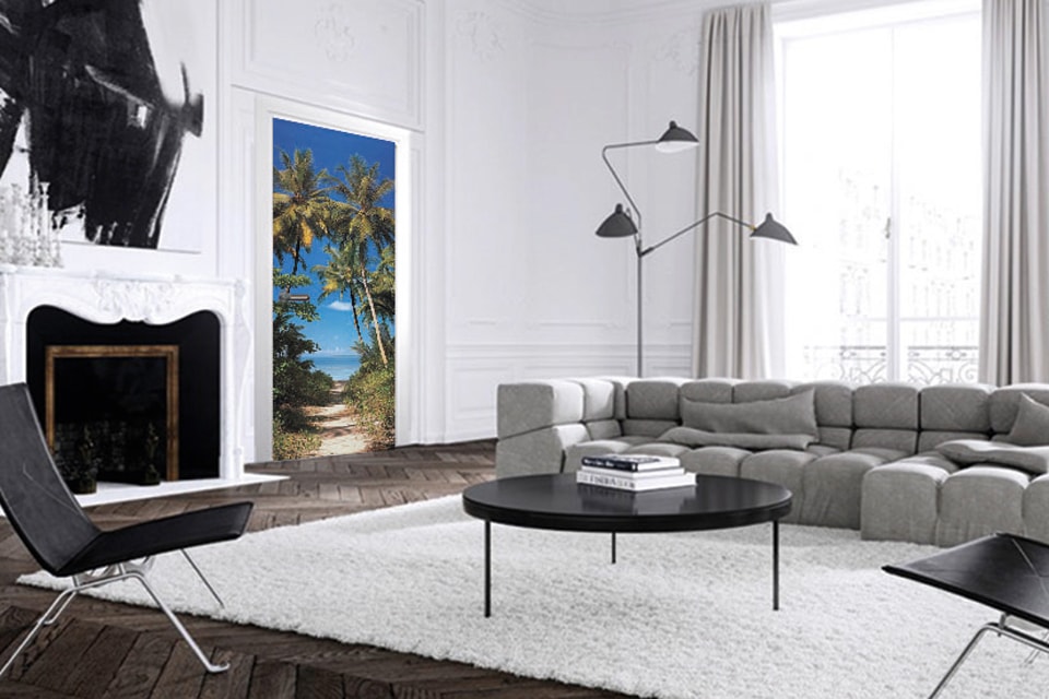 Papermoon Fototapete »Beach Path - Türtapete« matt