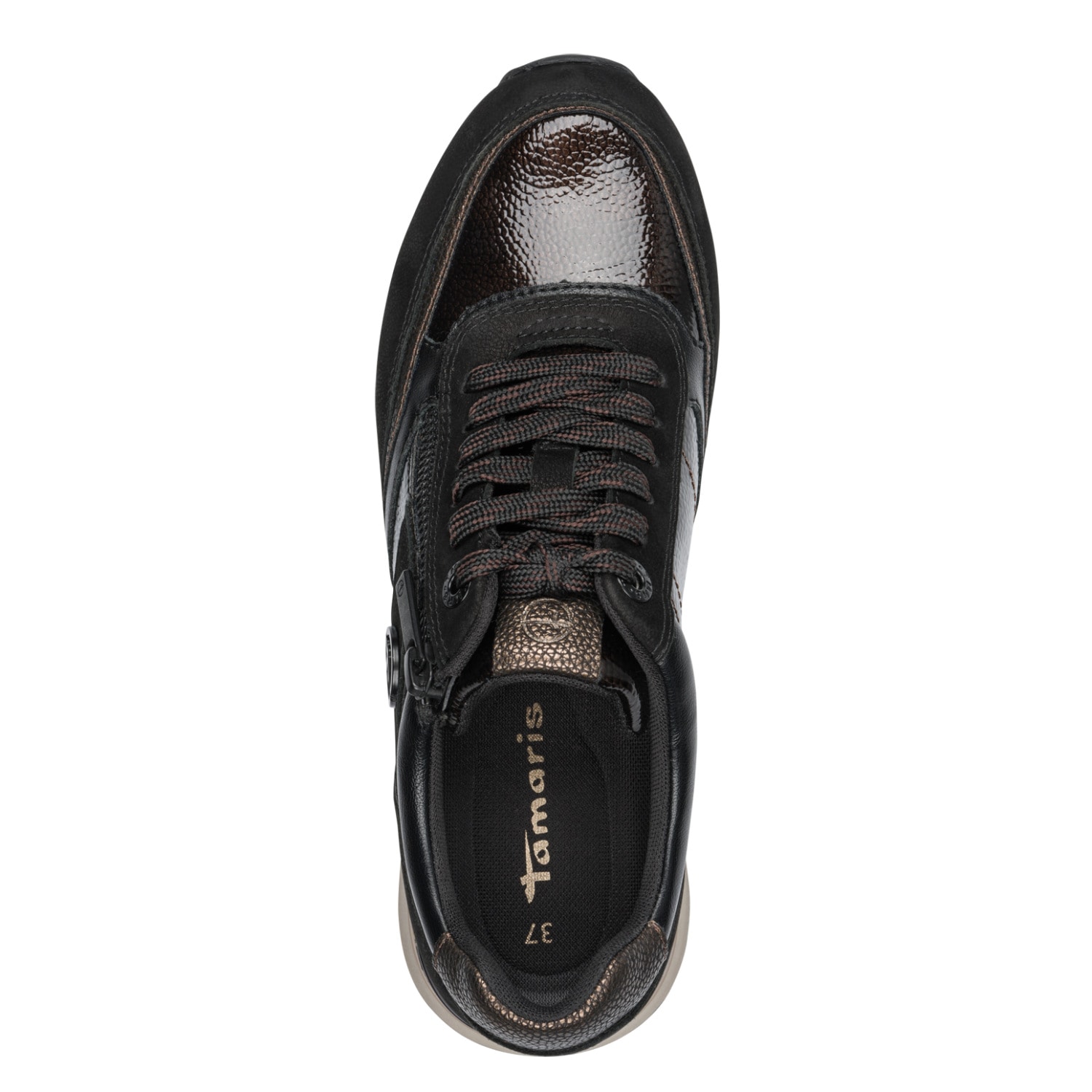 Tamaris Plateausneaker  Halbschuh, Schnürschuh mit praktischem Außenreißverschluss
