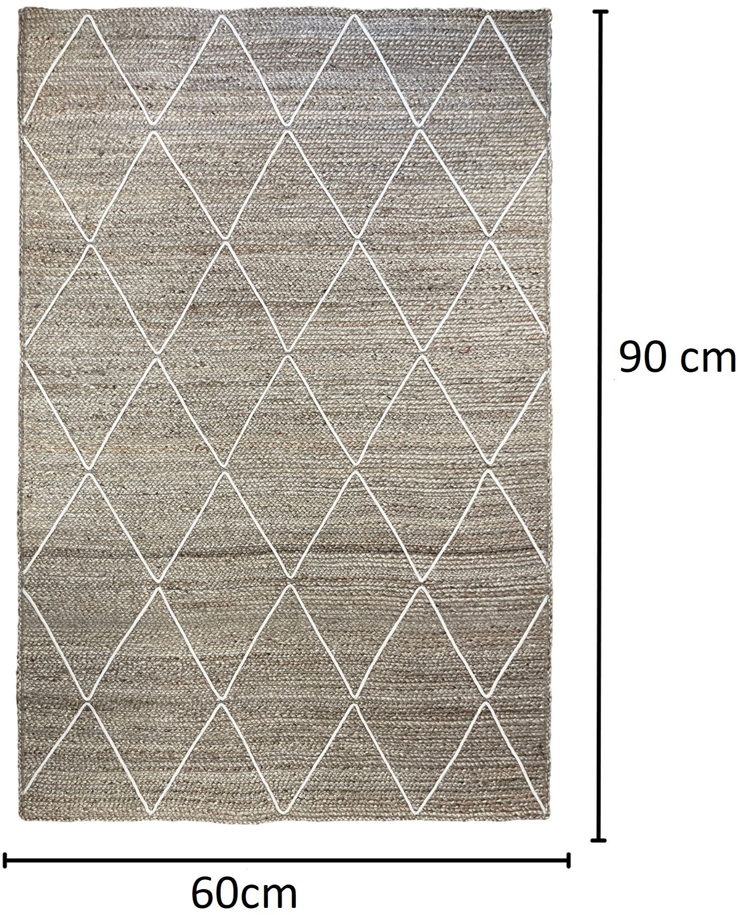 Myflair Möbel & Accessoires Teppich »Juna Essence«, rechteckig, 10 mm Höhe, Juteteppich, handgeflochten, meliert, Rauten Muster, auch als Läufer