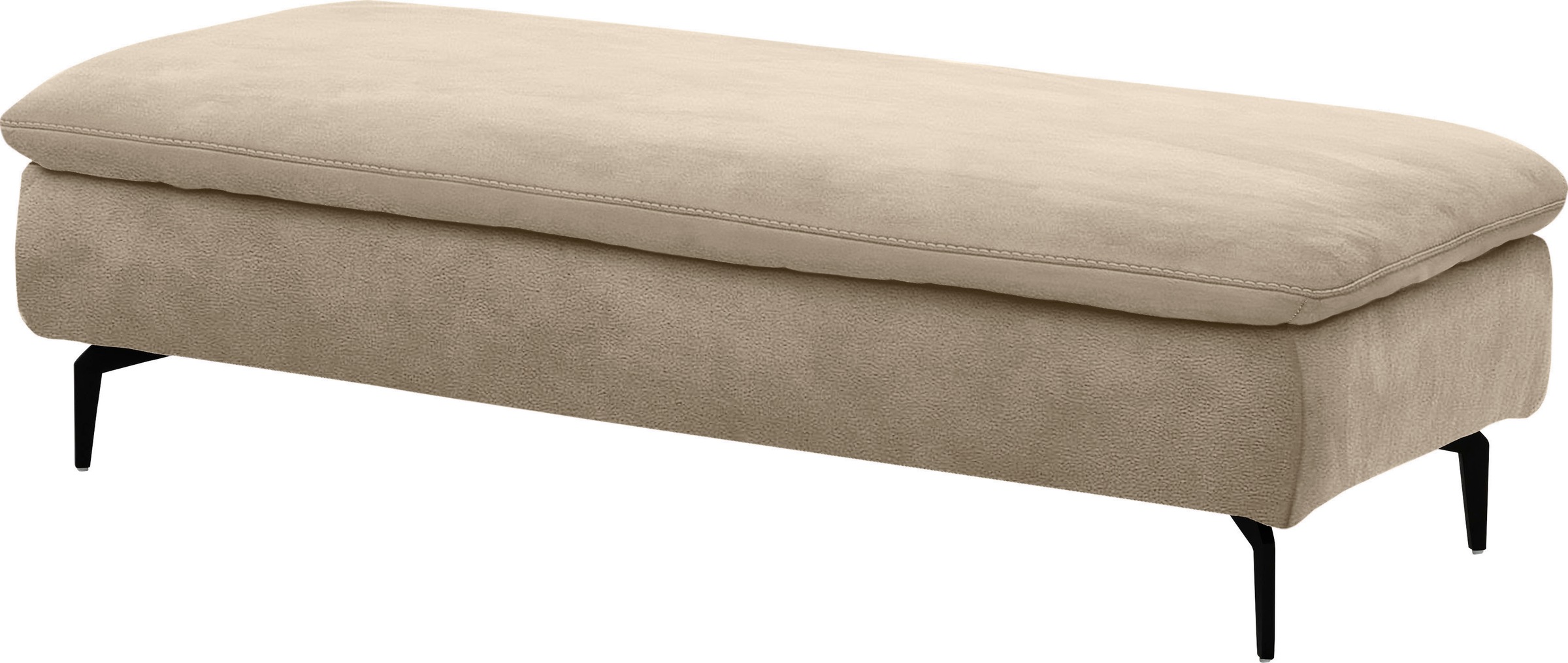 W.SCHILLIG Ecksofa »valentinoo, Designsofa, bequem, elegant und zeitlos, L-Form«, (Set), inklusive Hocker, mit Sitztiefenverstellung, Breite 299 cm