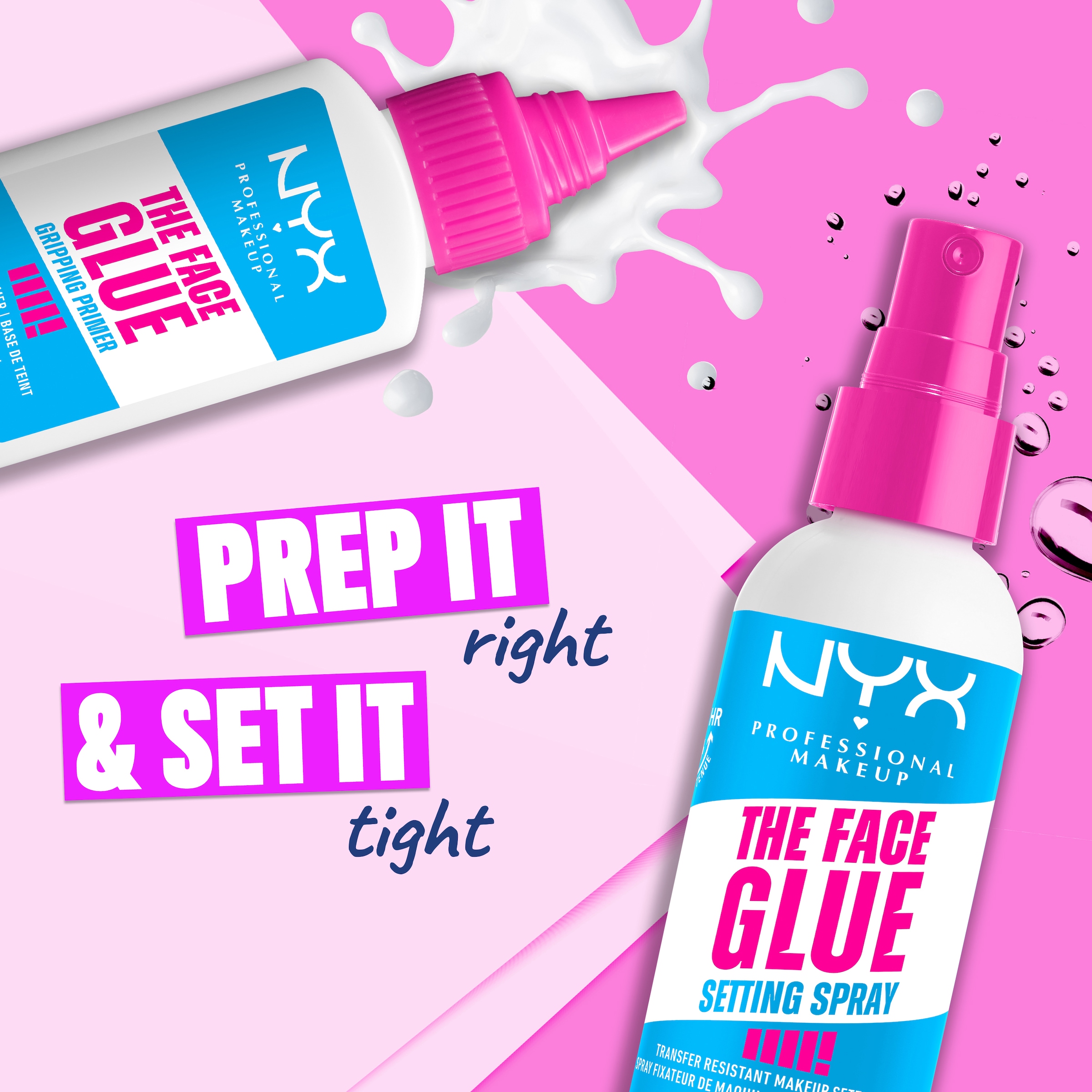 NYX PROFESSIONAL MAKEUP Fixierspray »The Face Glue Setting Spray« Sorgt für langanhaltendes Make-up und eine gesunde Haut.