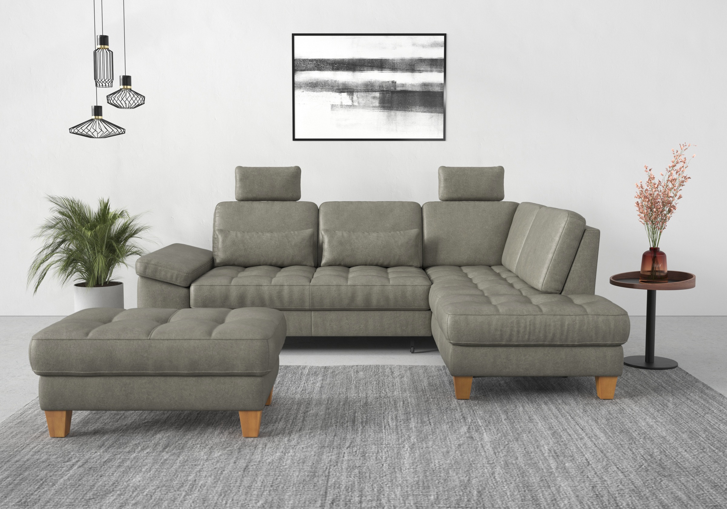 sit&more Ecksofa »Westham L-Form«, mit Ottomane, mit oder ohne Bettfunktion, Bettkasten, Verstellung