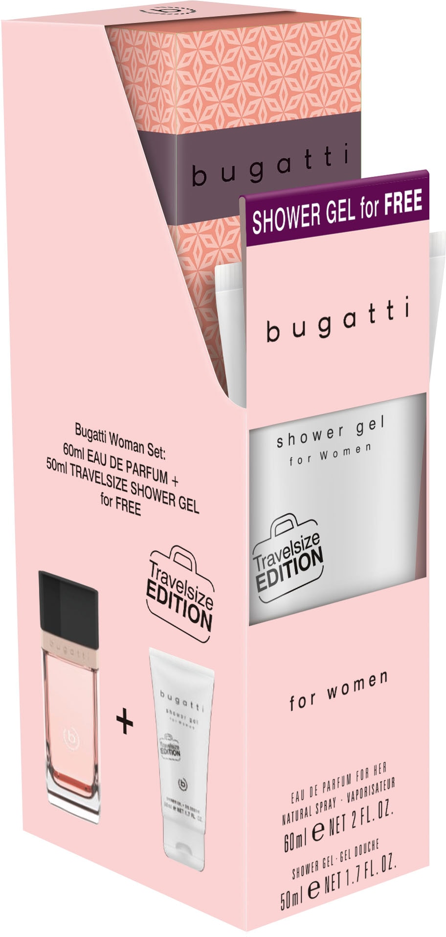 bugatti Eau de EdP | ml »bugatti + Eleganza Bundle«, (gratis) ml Duschgel UNIVERSAL (2 50 tlg.) Parfum kaufen 60