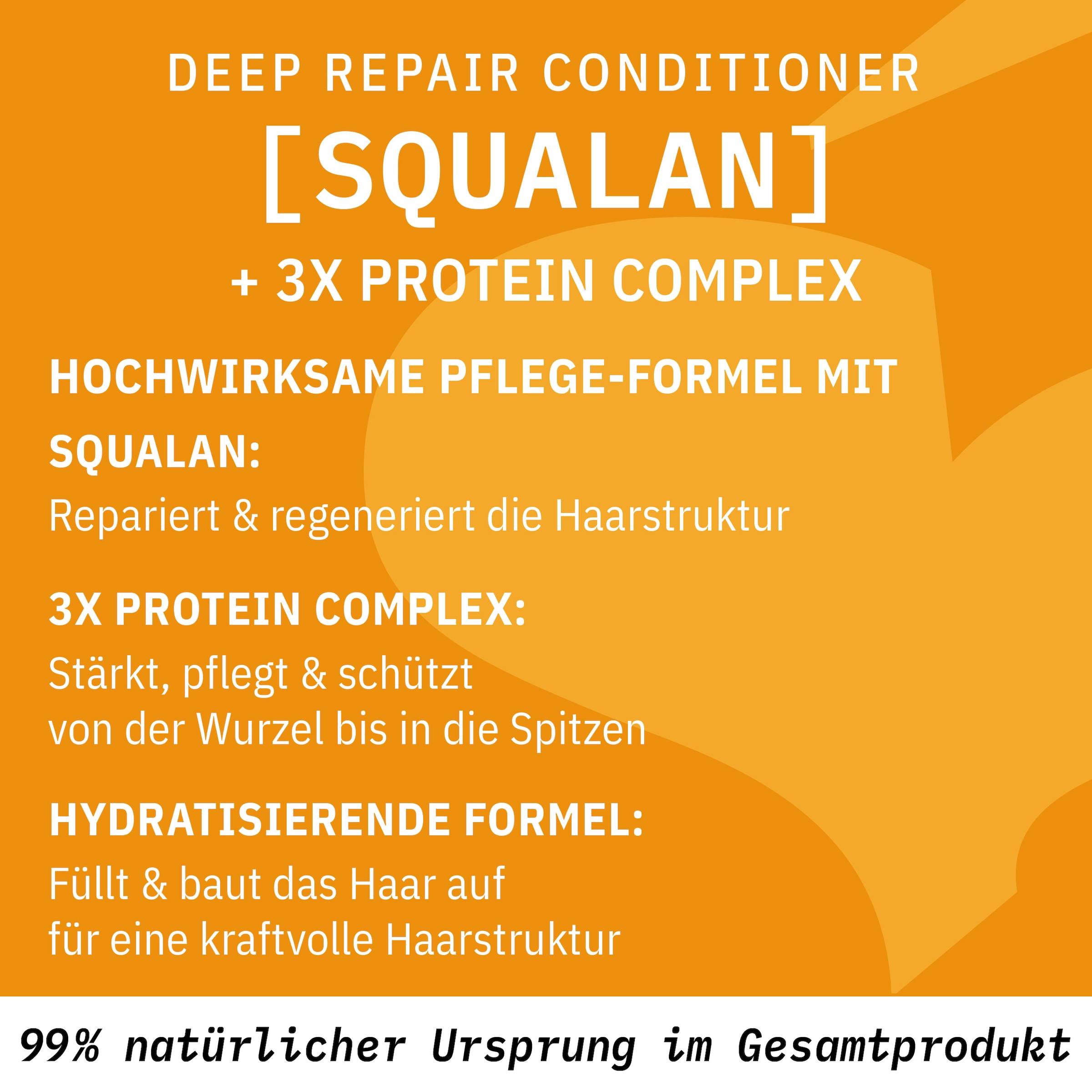 SANTE Haarspülung »Deep Repair Conditioner Squalan + 3-Fach Protein Komplex« Haarspülung, mit Kokosöl, Arganöl und Olivenöl, für strapaziertes Haar