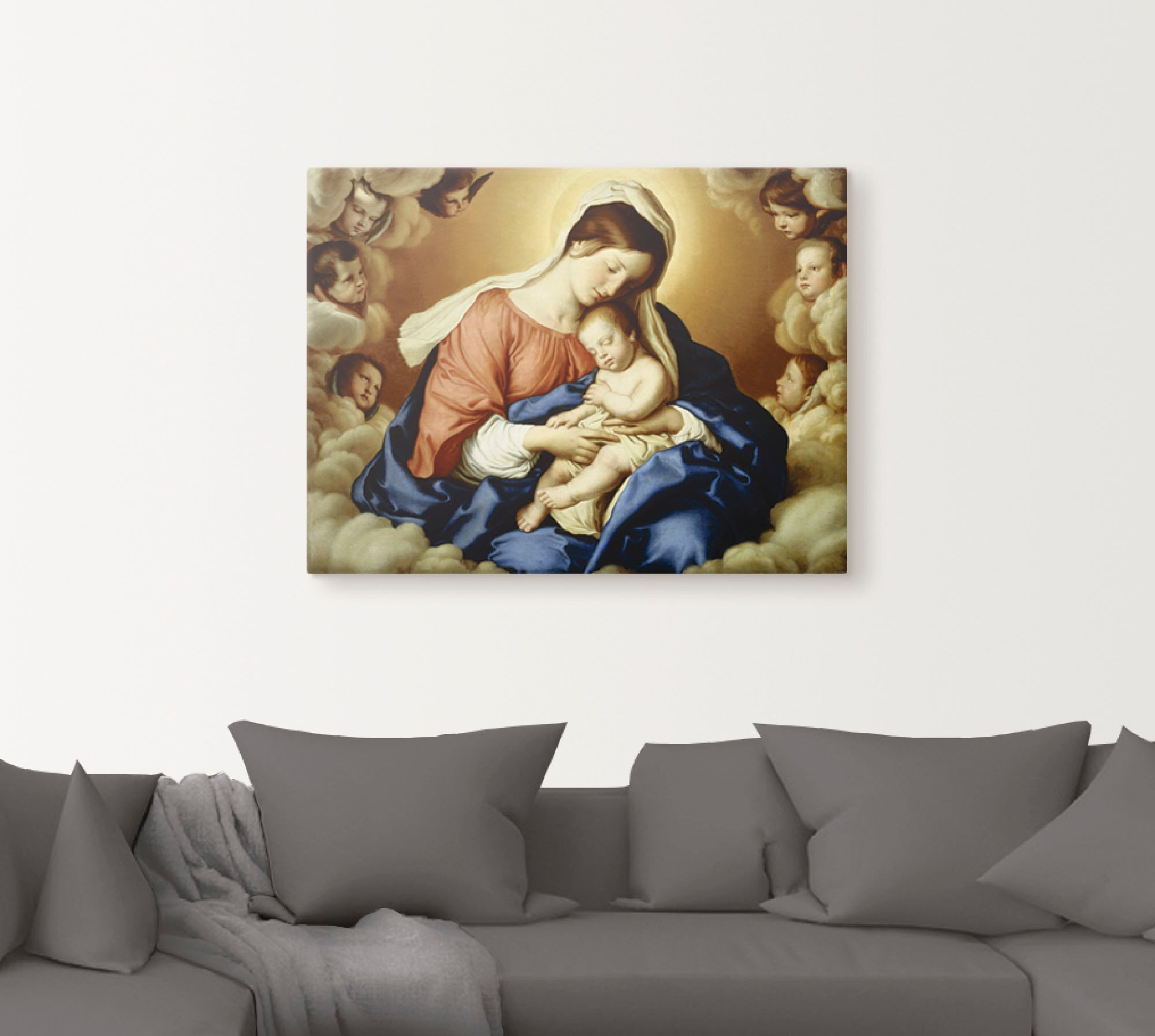 Artland Leinwandbild »Madonna mit Kind.«, Religion, (1 St.), auf Keilrahmen gespannt