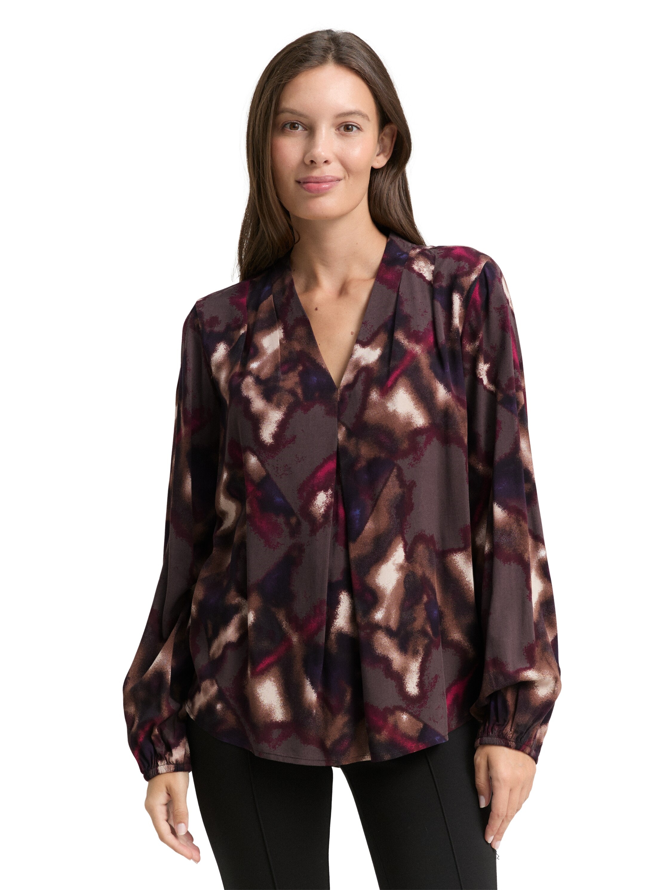 TOM TAILOR Klassische Bluse mit All-Over Print