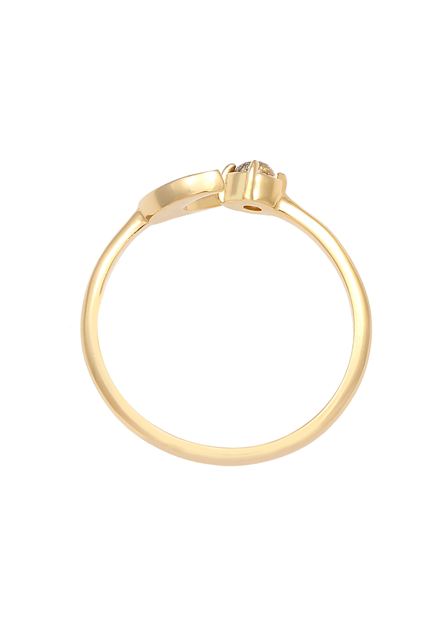 Elli Silberring »Ring Halbmond Edelstein Astro Verstellbar 925 Silber«