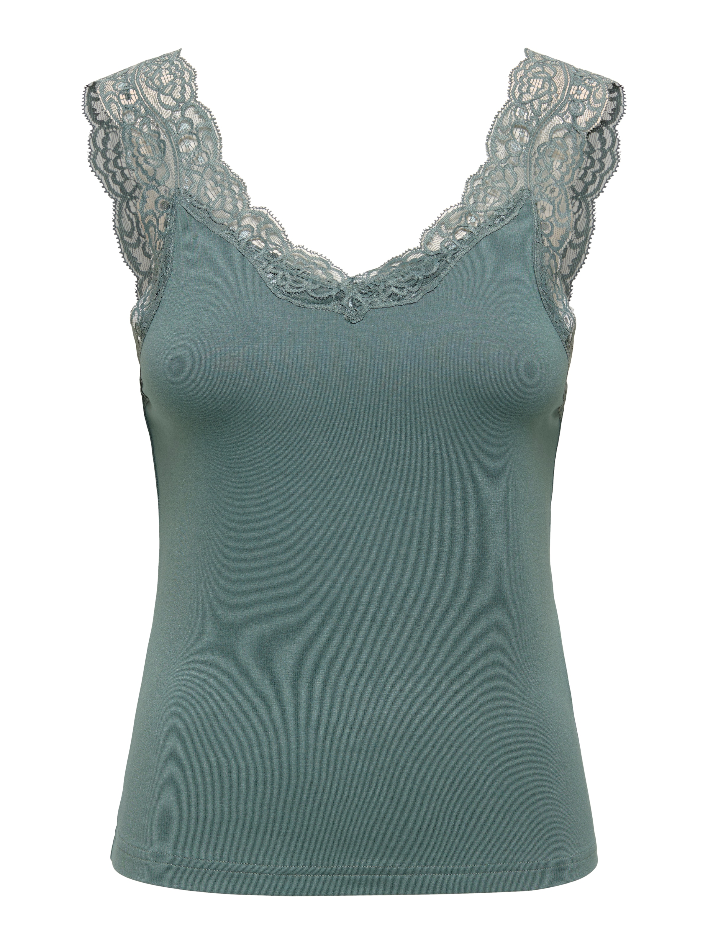 ONLY Spitzentop »ONLLUNI TANK TOP WITH LACE DETAIL CS JRS« Viskosemischung, regular fit