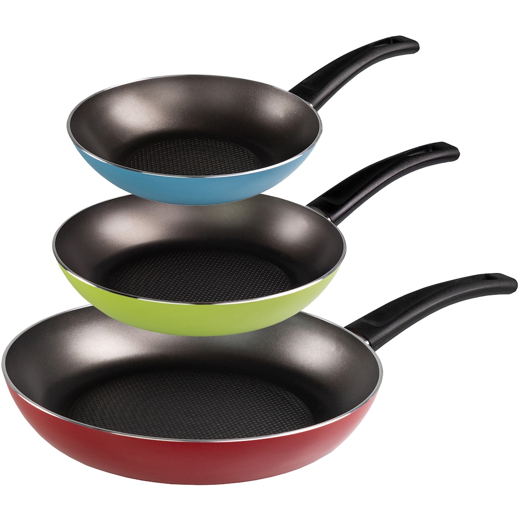 VERY TITAN Pfannen-Set »Very Titan«, Aluminium, (Set, 3 tlg., je 1 Pfanne Ø 20/24/28 cm, H: 4,4/4,6/5,1 cm, - 0,9/1,3/2,2 l)