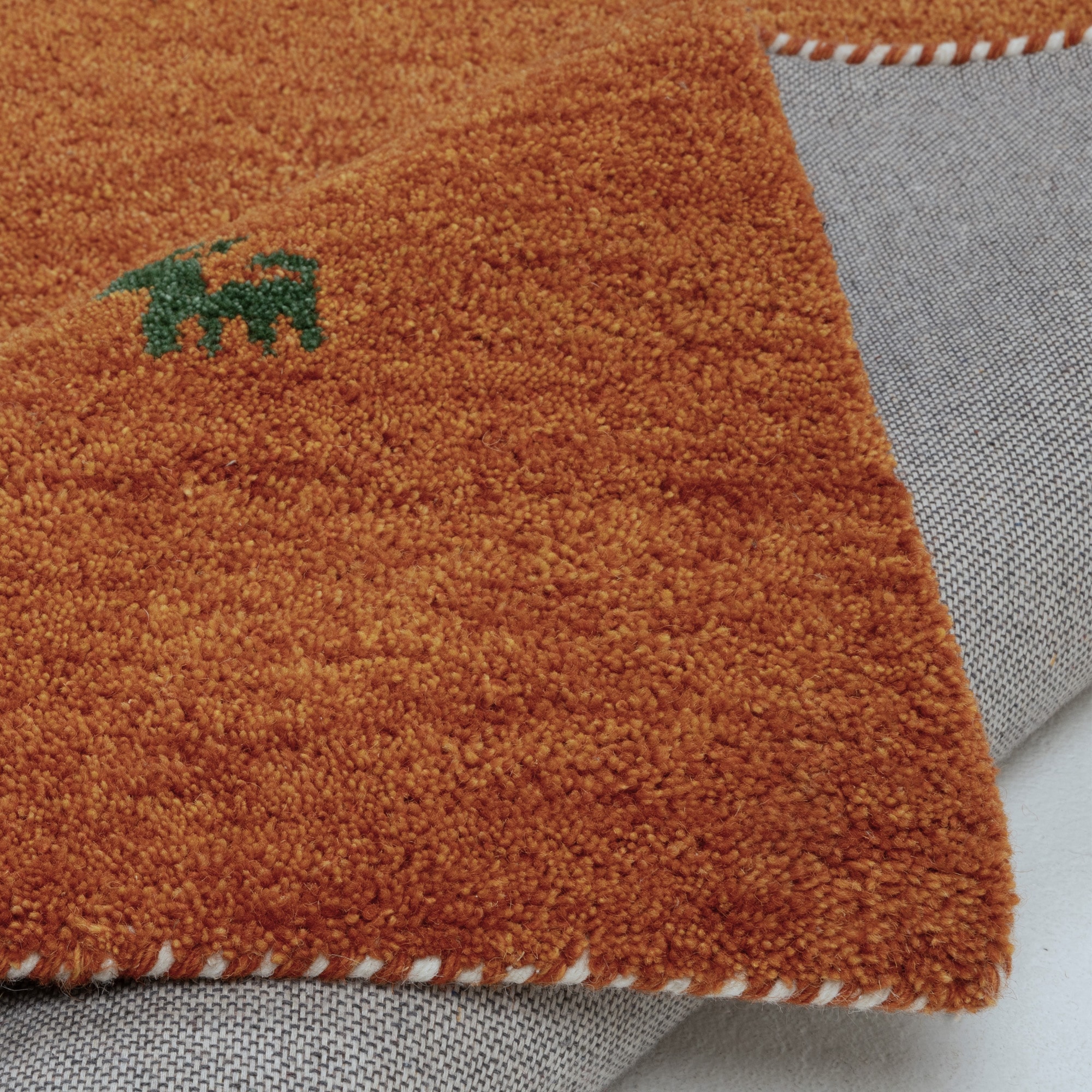 THEKO Wollteppich »Gabbeh Motiv, Handgefertigt, Teppich, Tiermotiv, reine Wolle« rechteckig 14 mm Höhe reine Wolle, Wohnzimmer, Schlafzimmer, Esszimmer