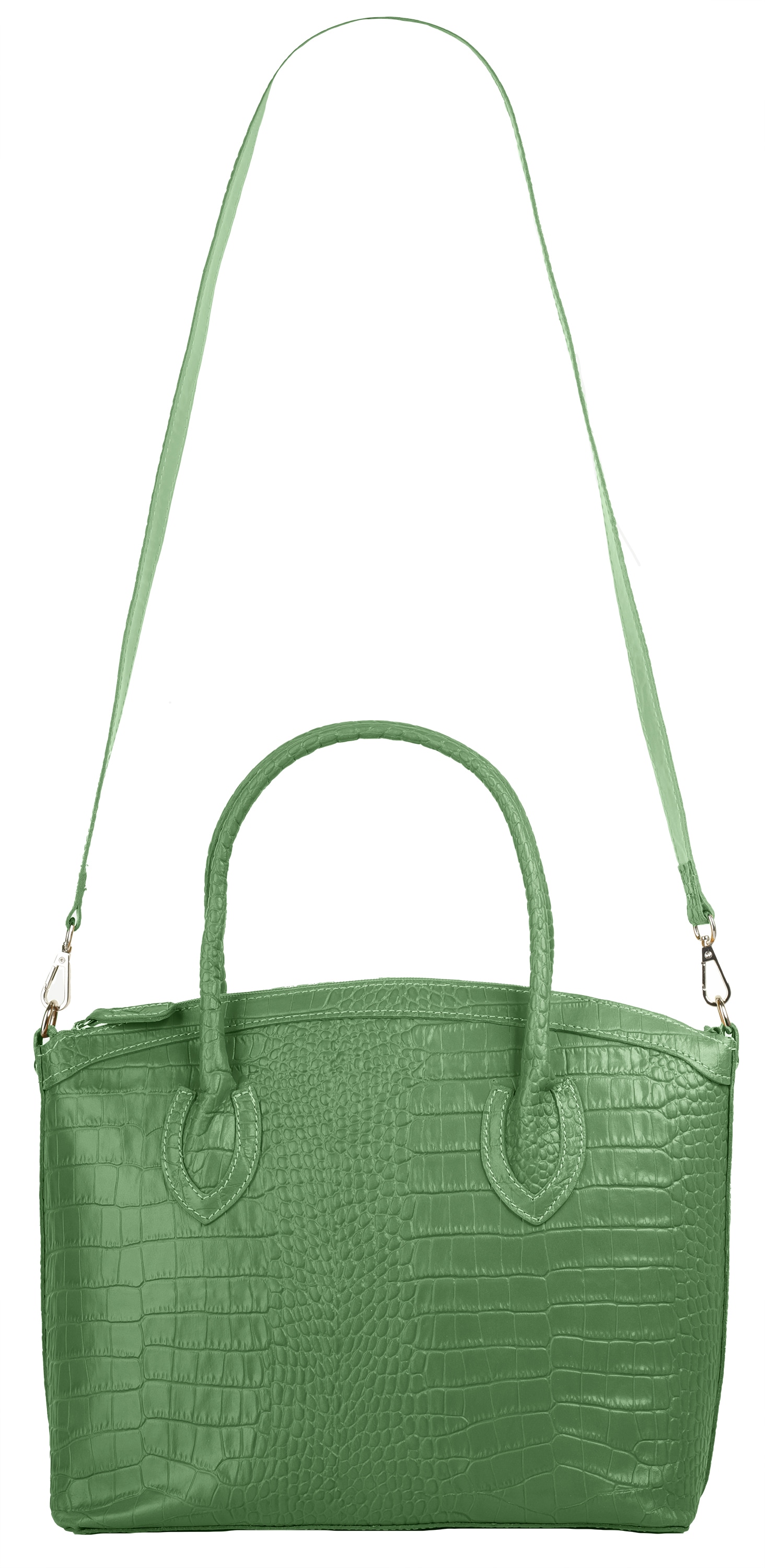 Cluty Henkeltasche, echt Leder, Made in Italy
