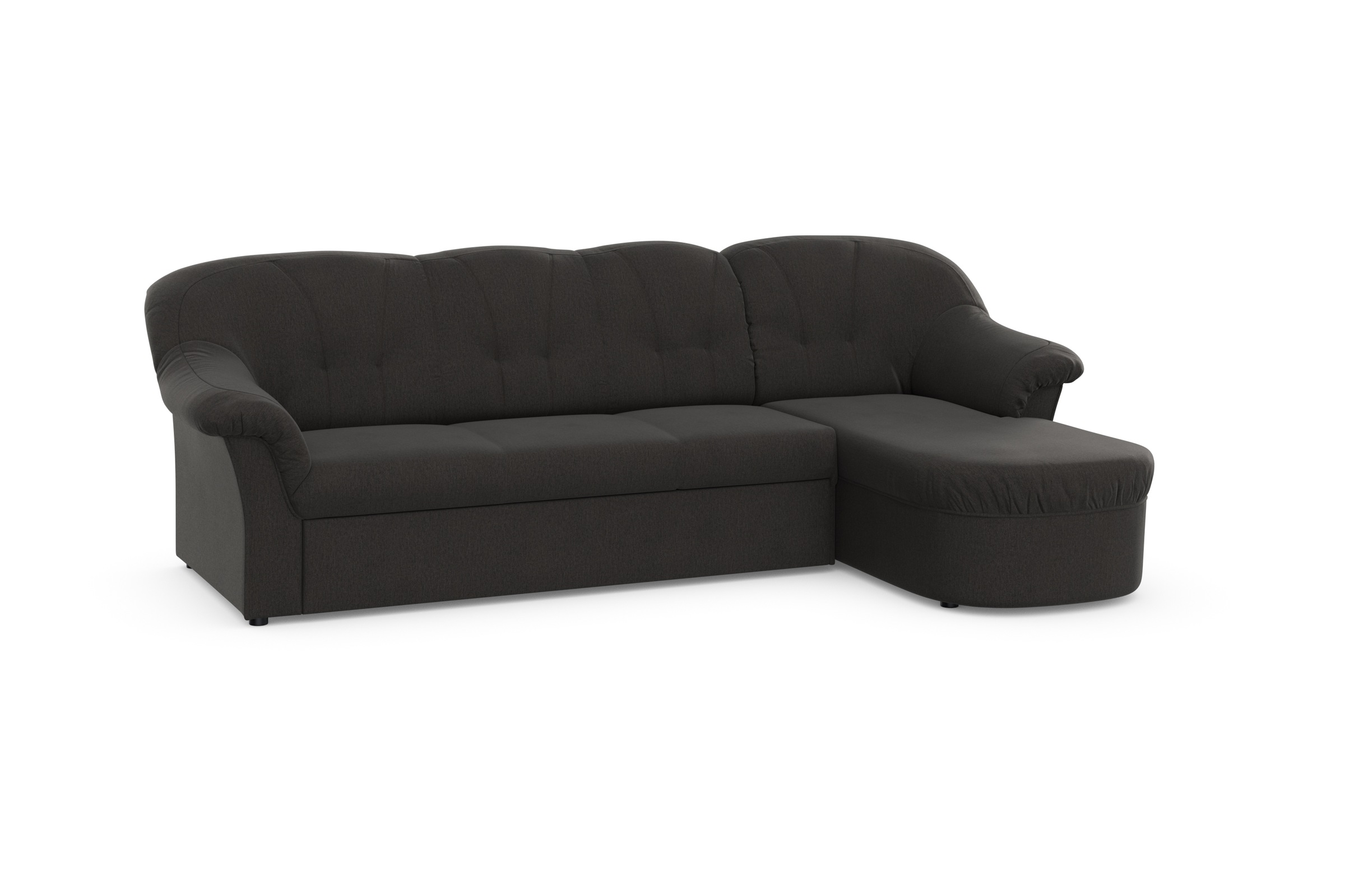 DOMO collection Ecksofa »Pegnitz, elegante Rückensteppung, kompakte Stellmaße 238/141cm, L-Form«, wahlweise mit Bettfunktion