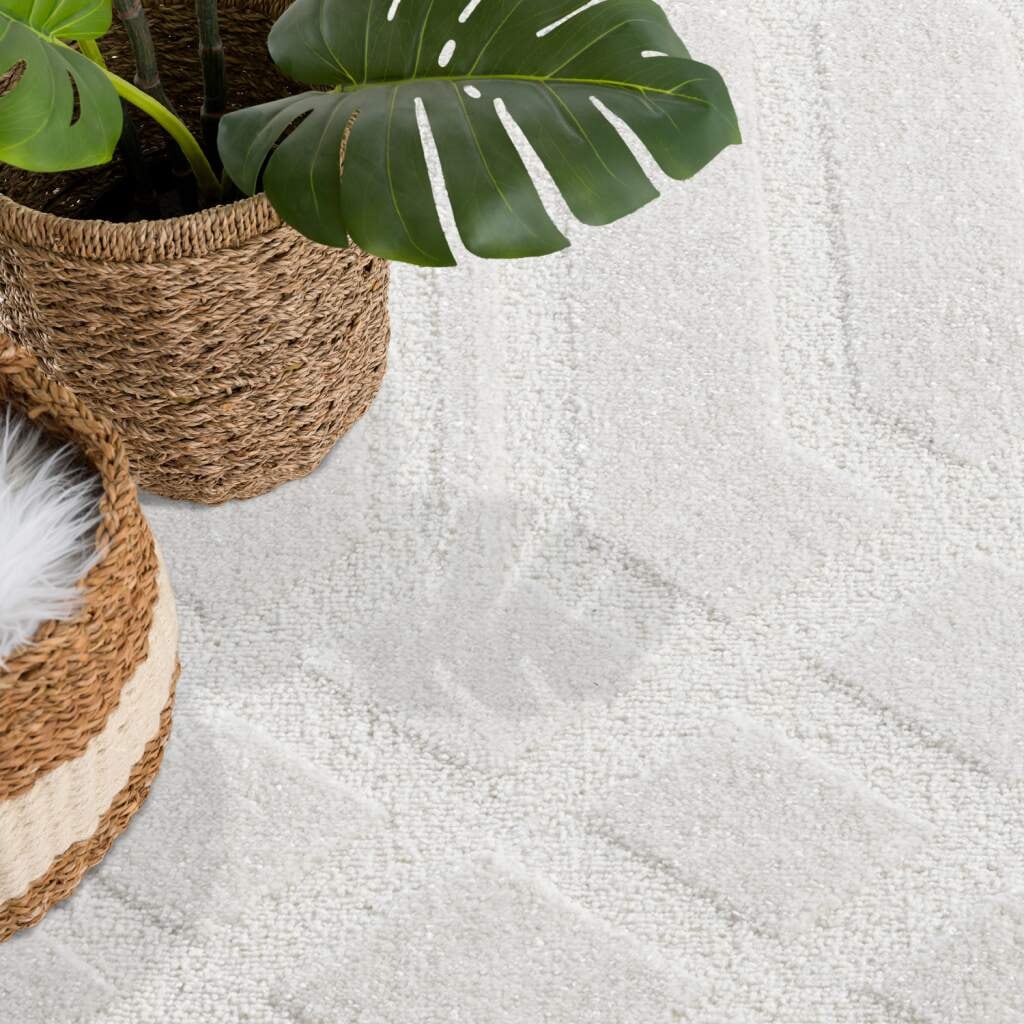 Carpet City Teppich »FLAIR138«, rund, 11 mm Höhe, Kurzflor-Teppich, Skandi-Stil, Wohnzimmer