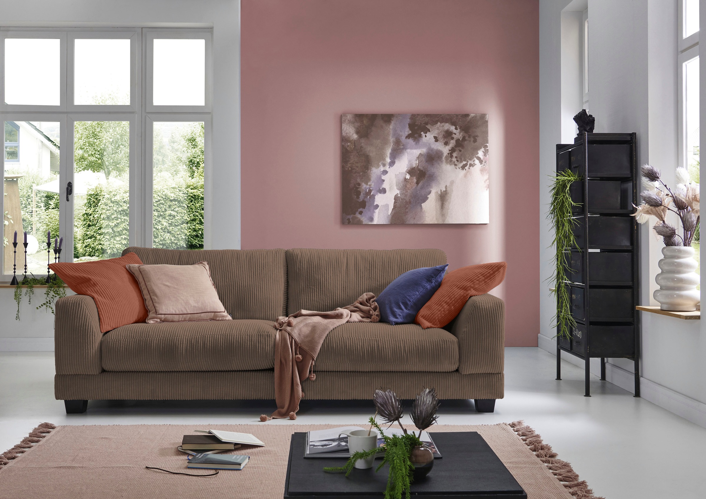 Home affaire 3-Sitzer »Parennes«, mit attraktivem Cord-Stoff, mit Kaltschaum