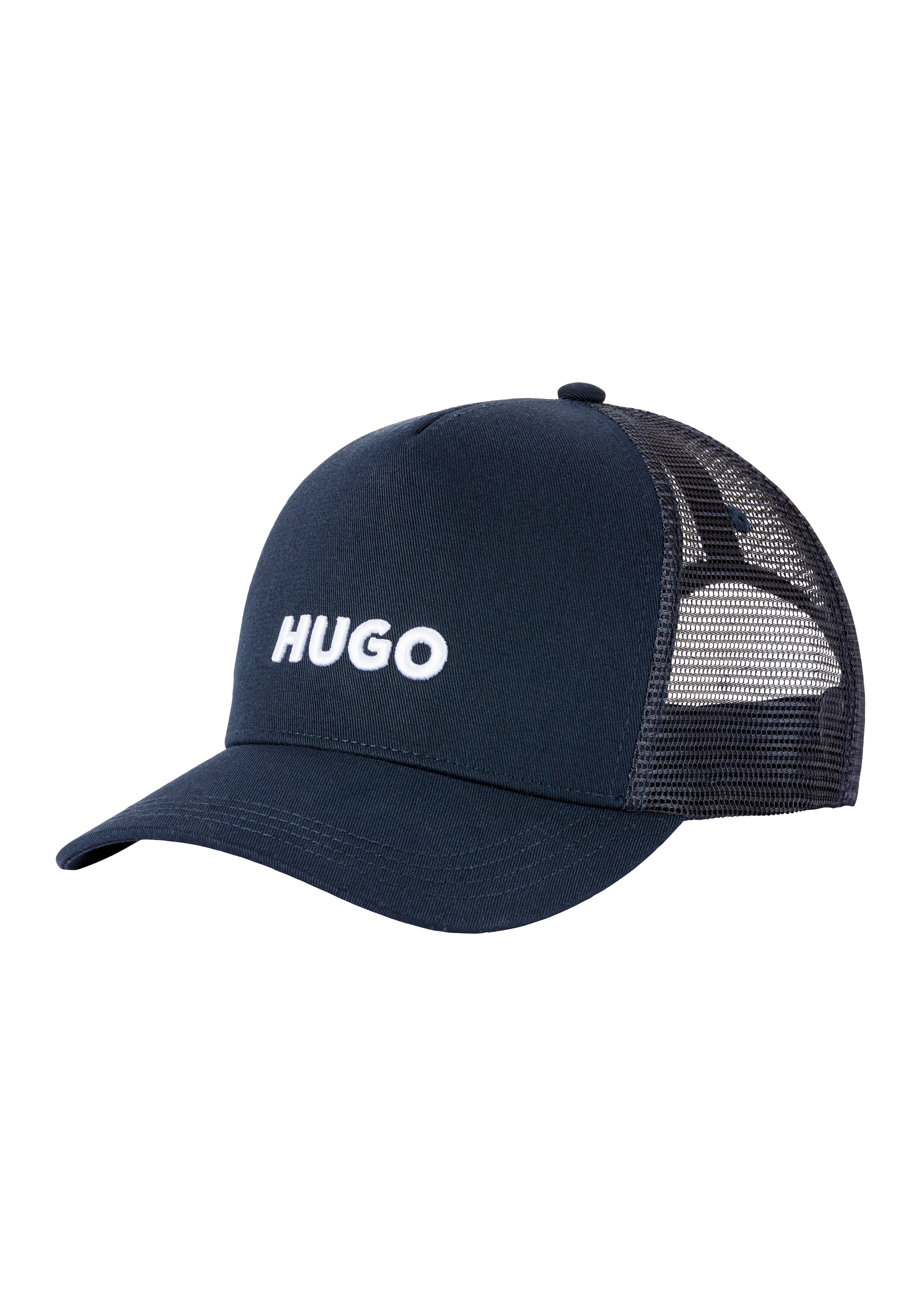 HUGO Fitted Cap »Marsel-Trucker«, aus Twill & Mesh mit 3D Logostickerei