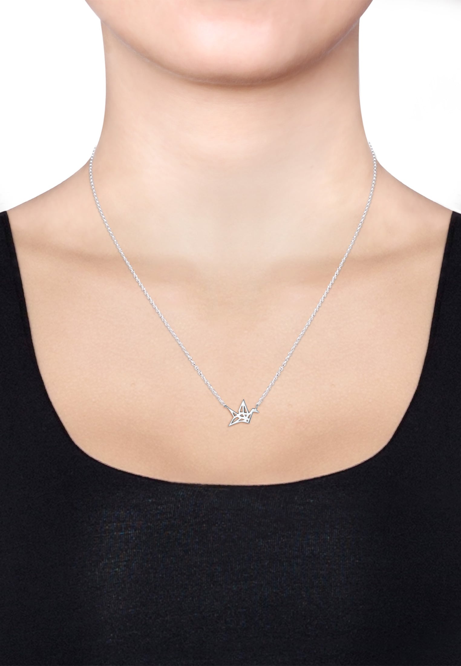Elli Kette mit Anhänger »Halskette Anhänger Vogel Modern 925 Sterling Silber«