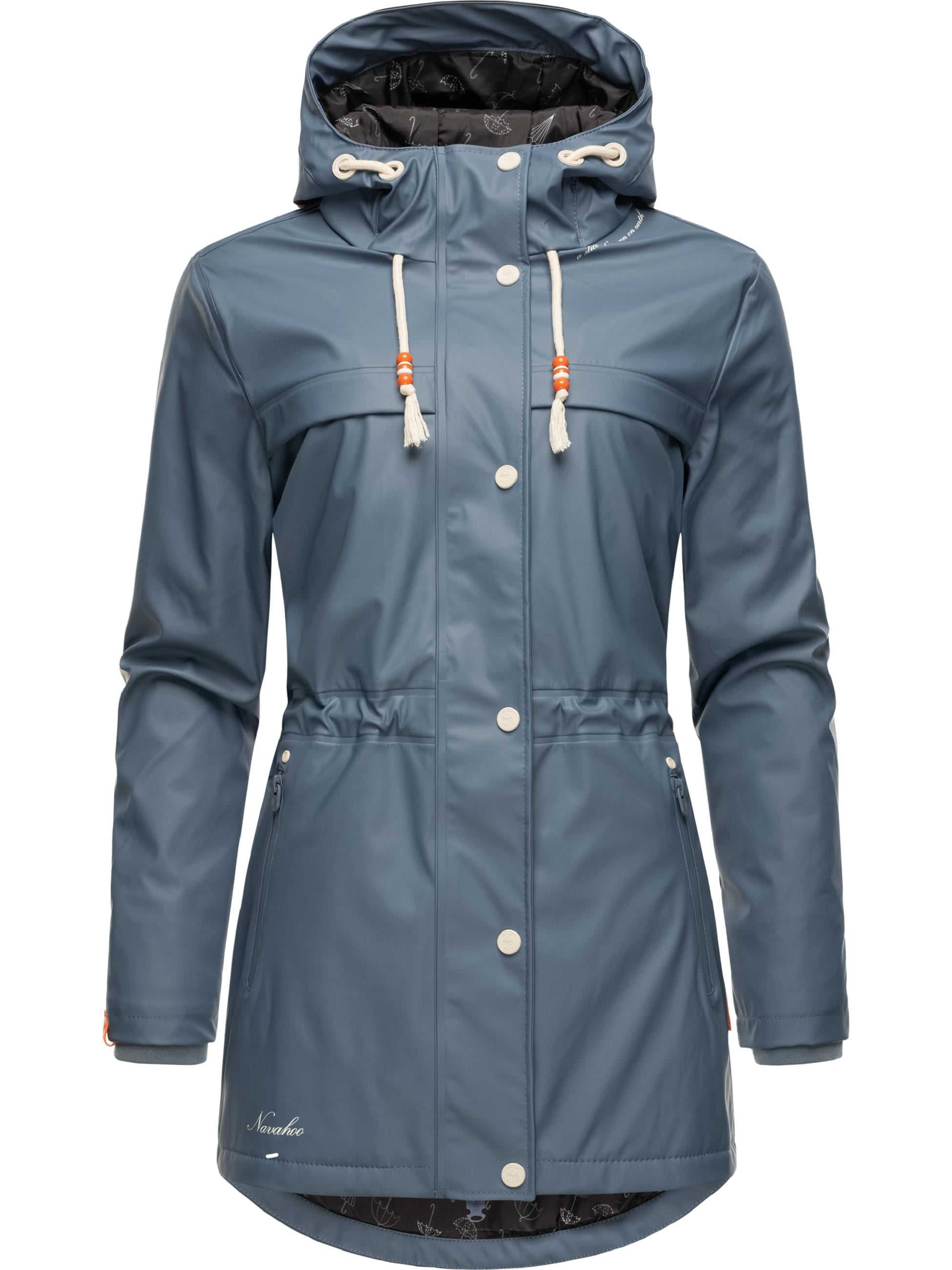 Navahoo Regenmantel »Regenmantel Rainy Forest«, modischer Damen Outdoor Regenparka