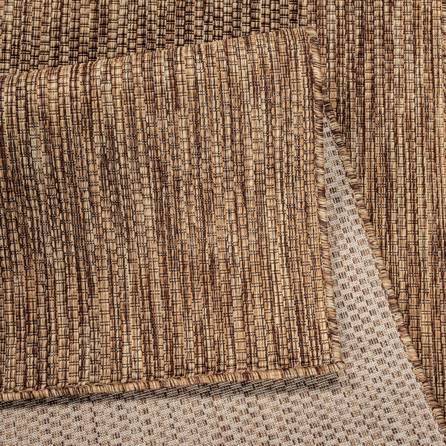 Home affaire Teppich »Venedig«, rechteckig, 5 mm Höhe, In-und Outdoor geeignet,Flachgewebe, Sisal-Optik, Wohnzimmer, Wetterfest & UV-beständig, für Balkon, Terrasse und Wintergarten, besonders flach, auch für Küche, Esszimmer und Wohnzimmer geeignet
