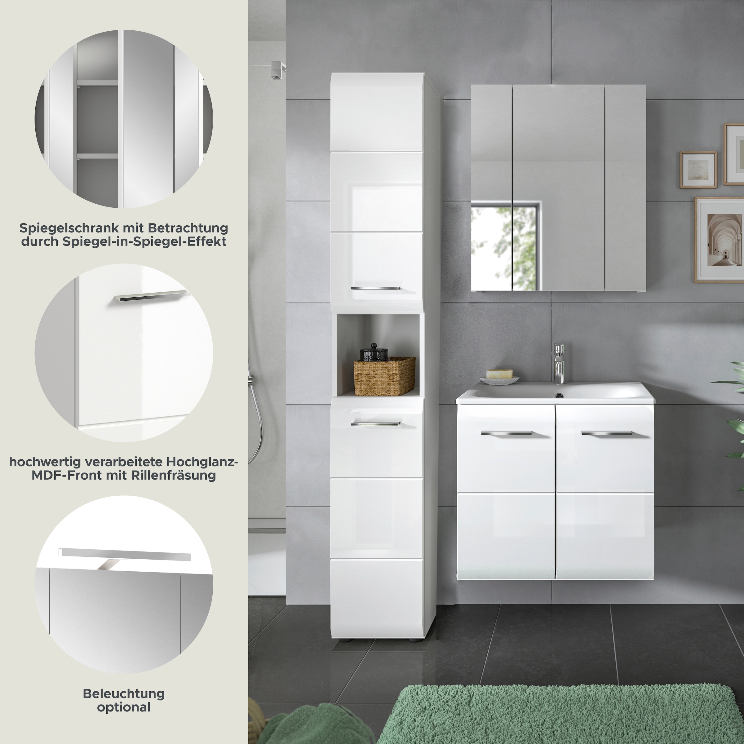 INOSIGN Badezimmer-Set Set, 4 Stk. tlg.