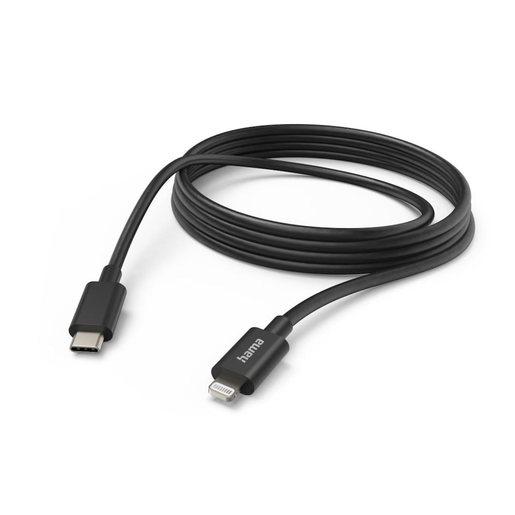 Hama USB-Kabel »Lade-/Datenkabel, USB-C - Lightning, 3 m, Schwarz USB-Kabel«, Lightning-USB-C, 300 cm, Lizenziert für: Apple iPhone / iPad / iPod
Lizenziert von/durch: Apple