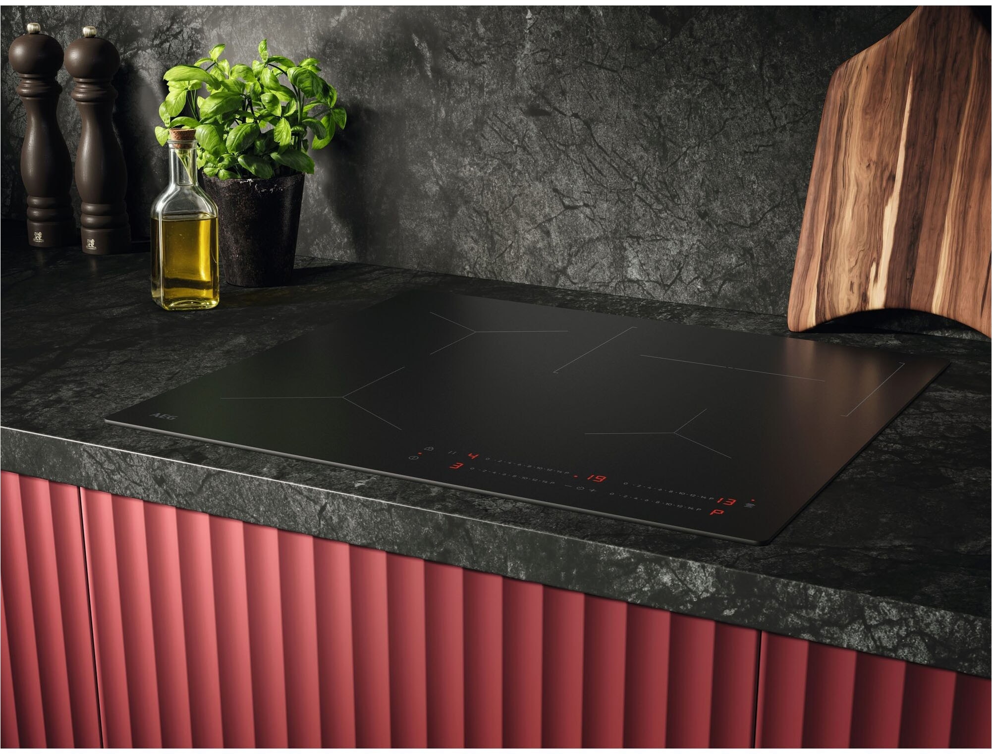 AEG Induktions-Kochfeld »TO64ICOFIT« SaphirMatt SE-3x kratzresistentere Oberfläche, Booster,Made in Germany