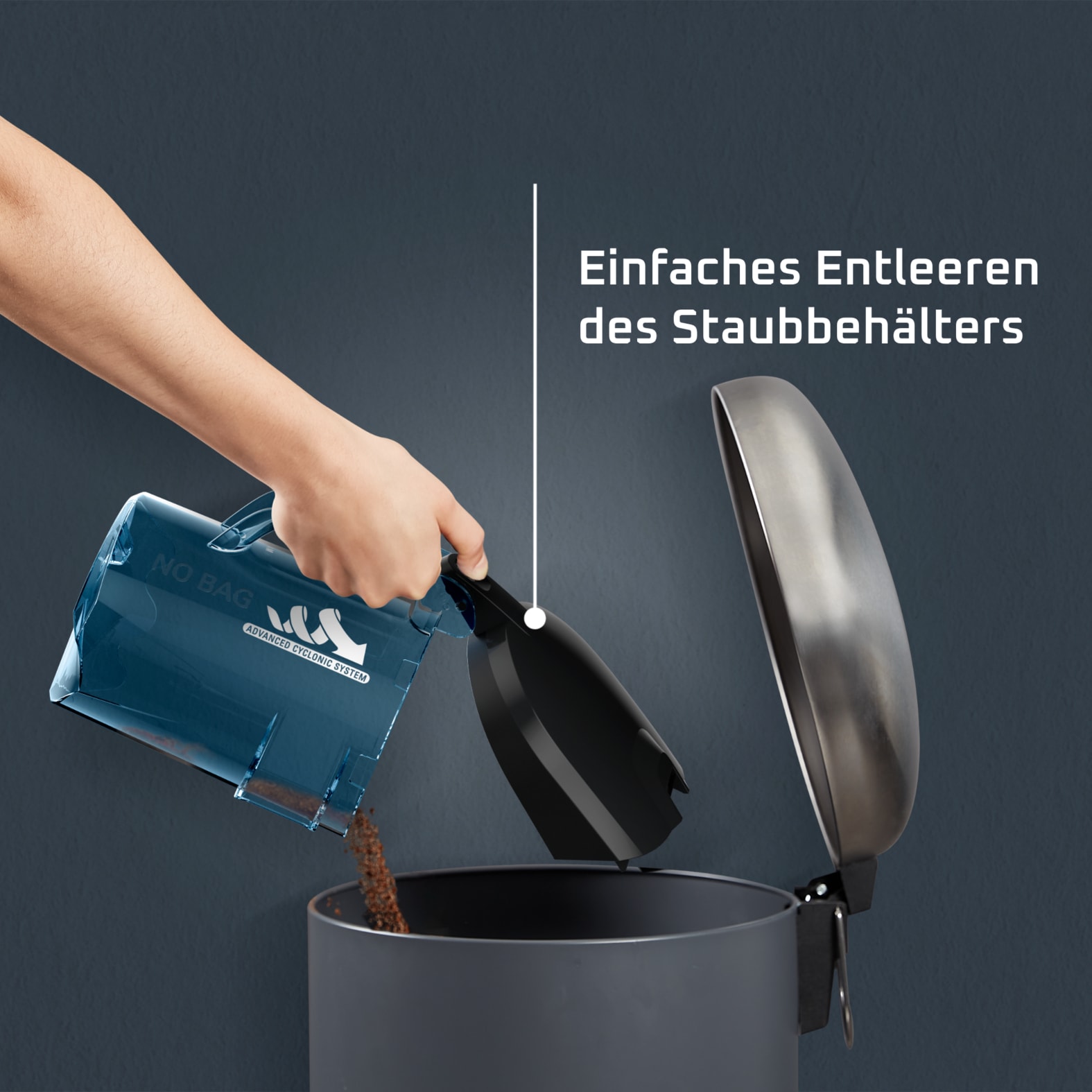 Rowenta Bodenstaubsauger »Compact Power Cyclonic, beutellos, hohe Saugleistung auf Hartböden« 750 W beutellos leise, kompaktes Format, leichte Entleerung, hohe Filtrierung