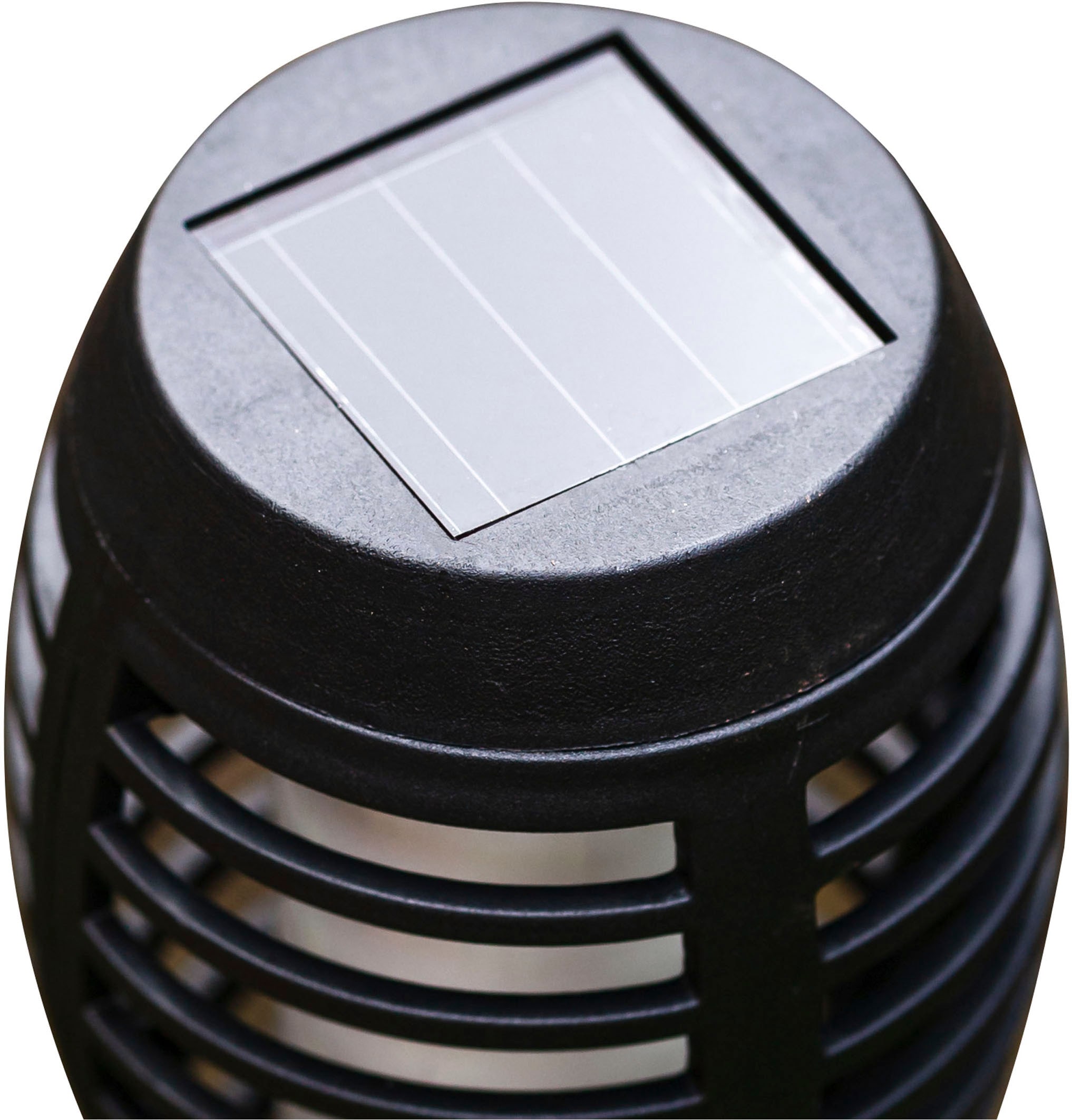 näve LED Solarleuchte »Fanilo« LED-Modul 5 Stk. Warmweiß 5er Set Fackeln, Flammeneffekt, schwarz, LED warmweiß, H: 45cm, D: 6cm