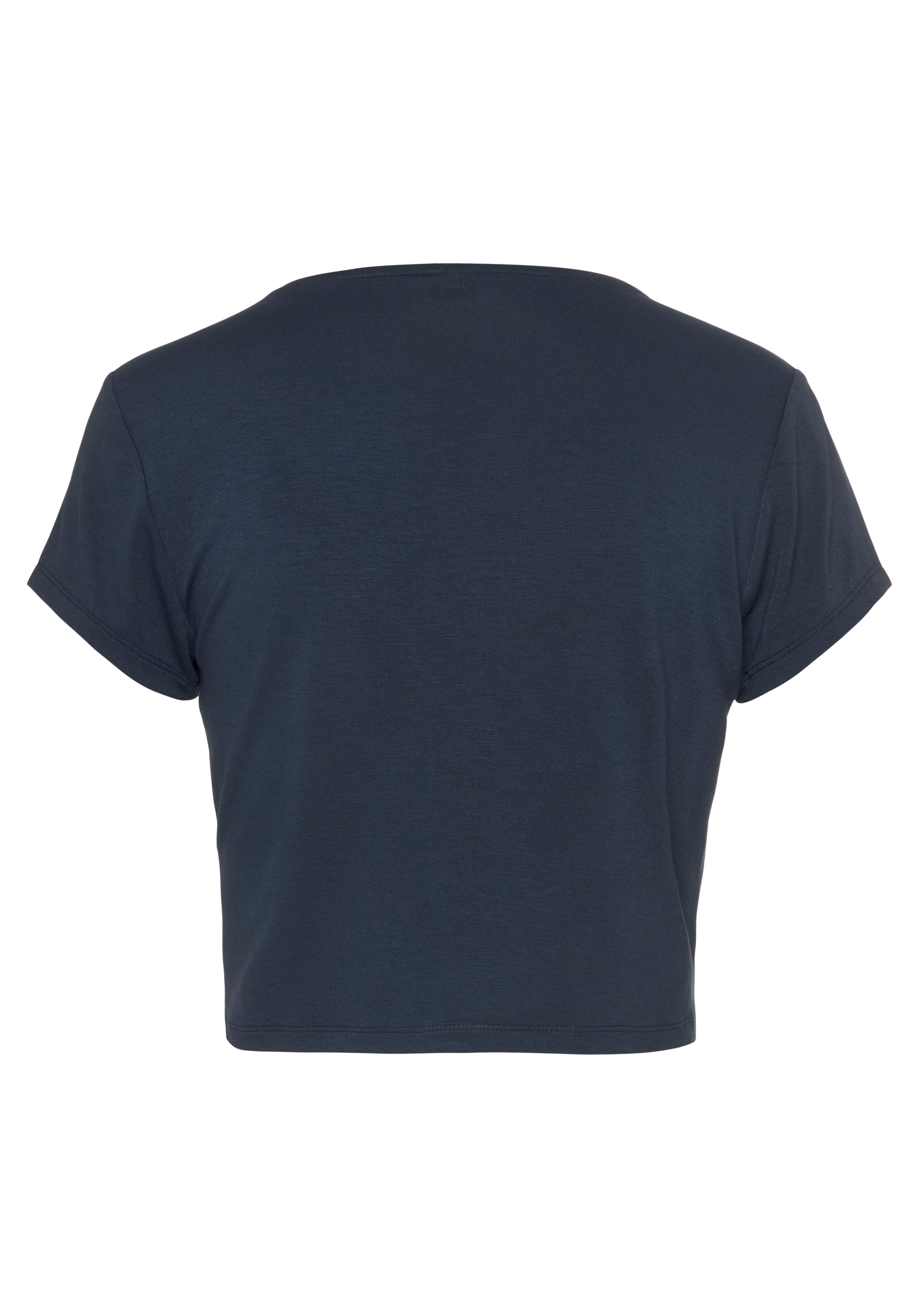 s.Oliver Kurzarmshirt zum Binden, Jerseyware, Cropshirt, Strandshirt